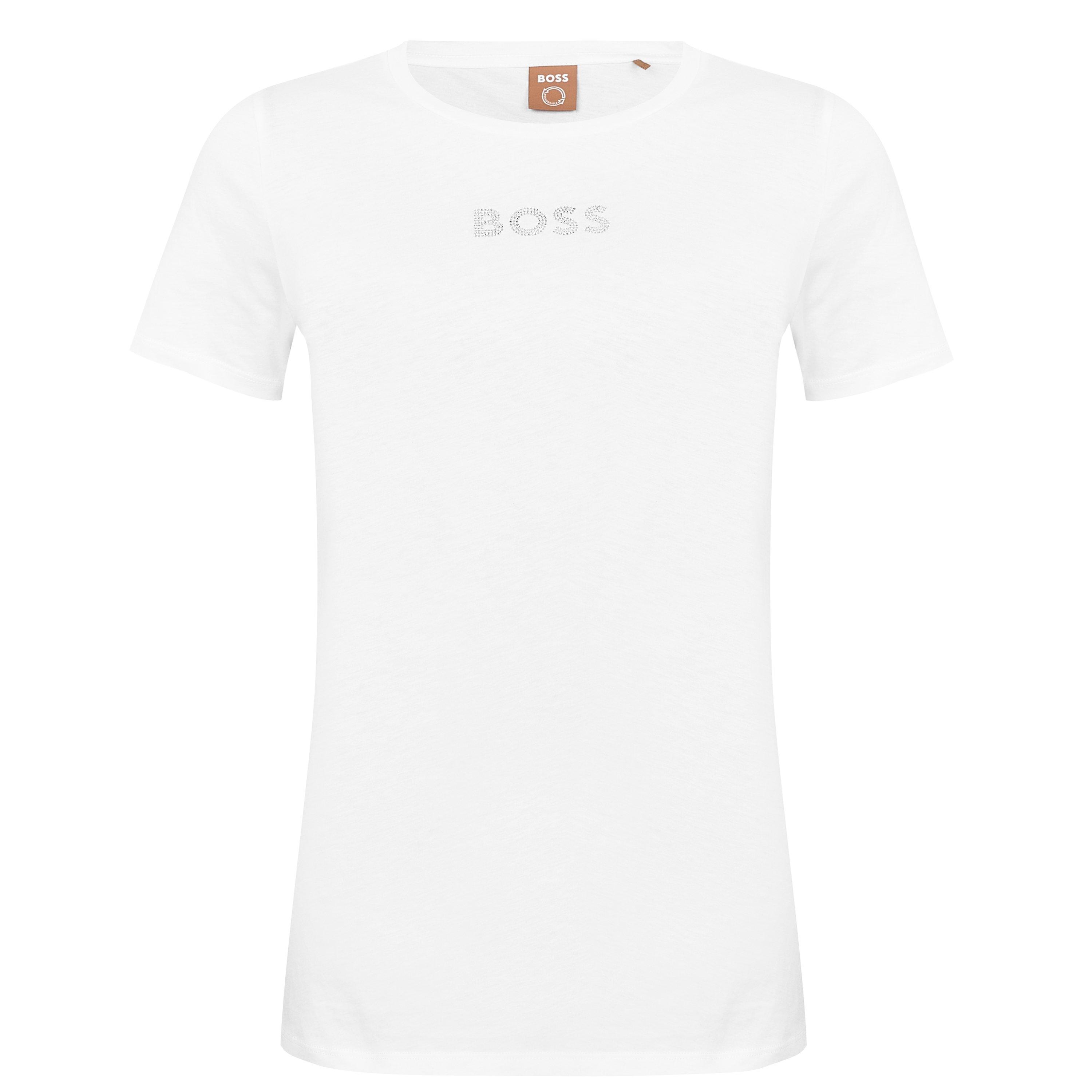 White 100 - Boss - Women's Eloga2 Premium Cotton T-Shirt - 7