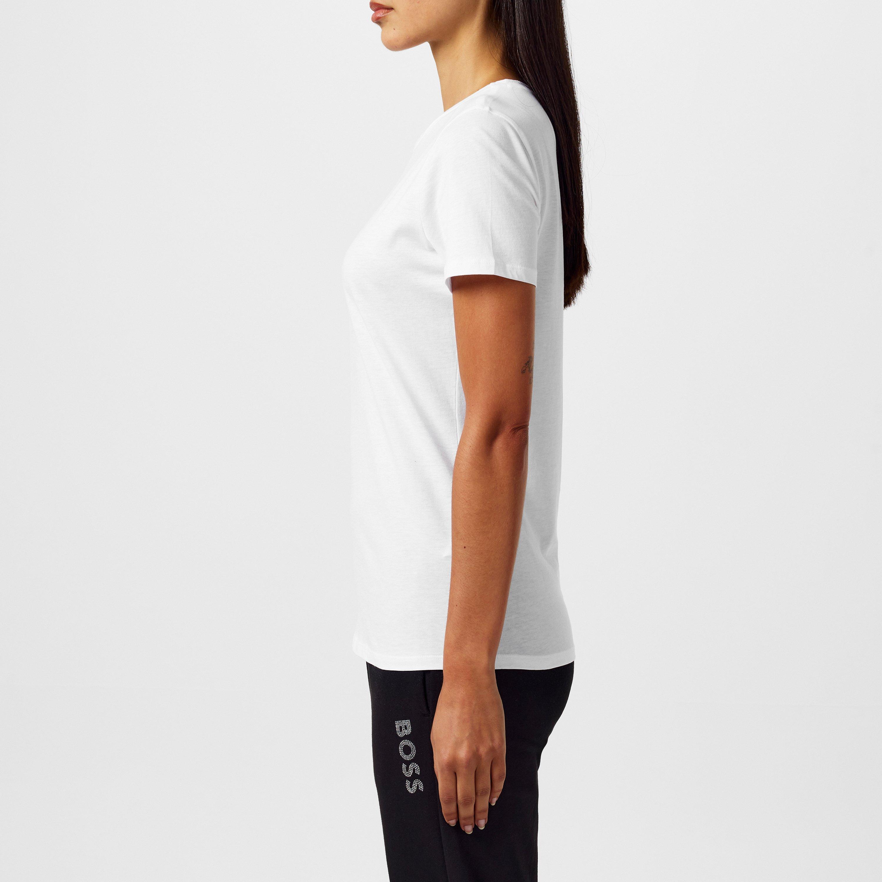 White 100 - Boss - Women's Eloga2 Premium Cotton T-Shirt - 5