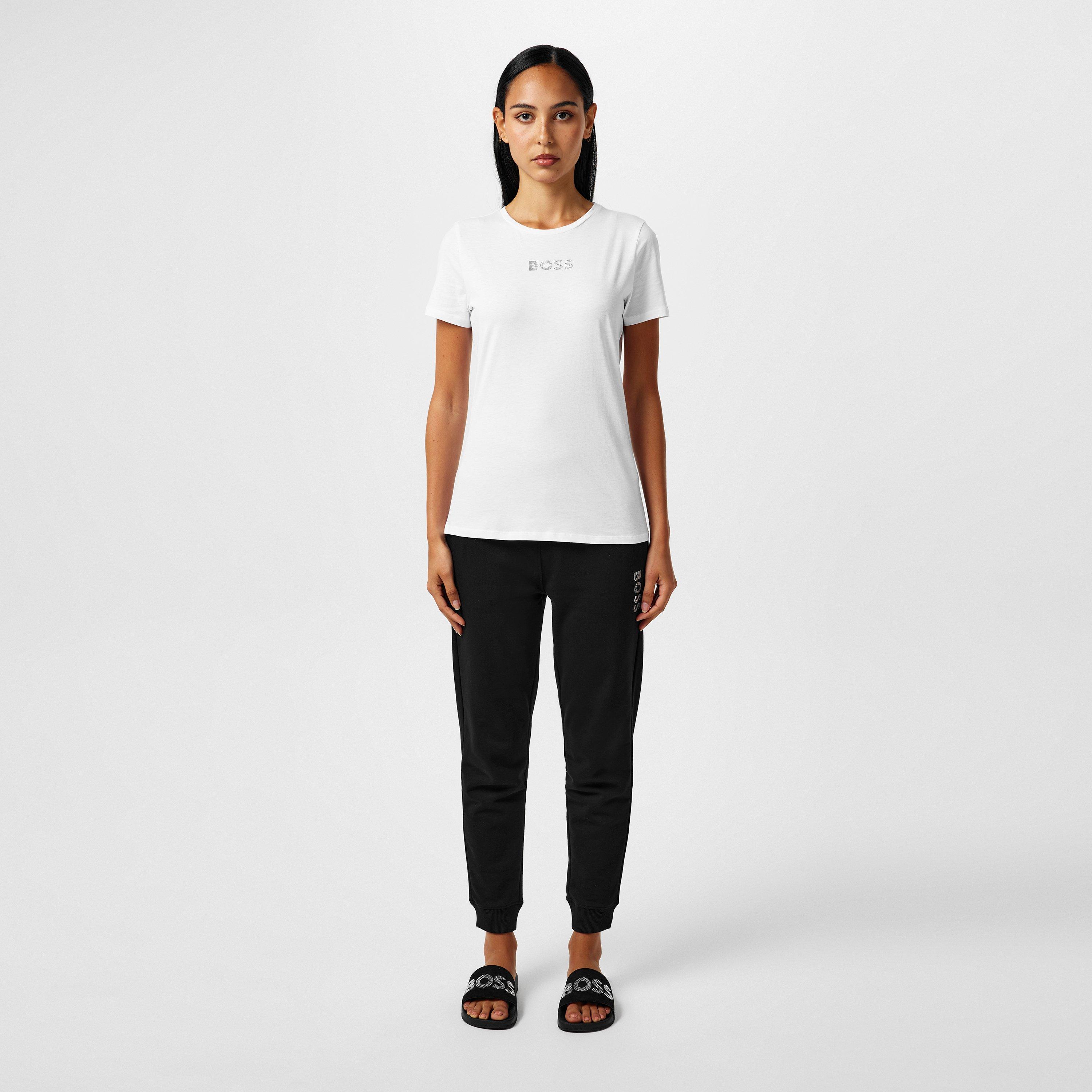 ボス Boss 【 Diamante Logo T-Shirt Women 】 ファッション レディースファッション トップス Tシャツ カットソー レディ Boss | Diamante Logo T-Shirt | Regular Fit T-Shirts | Cruise