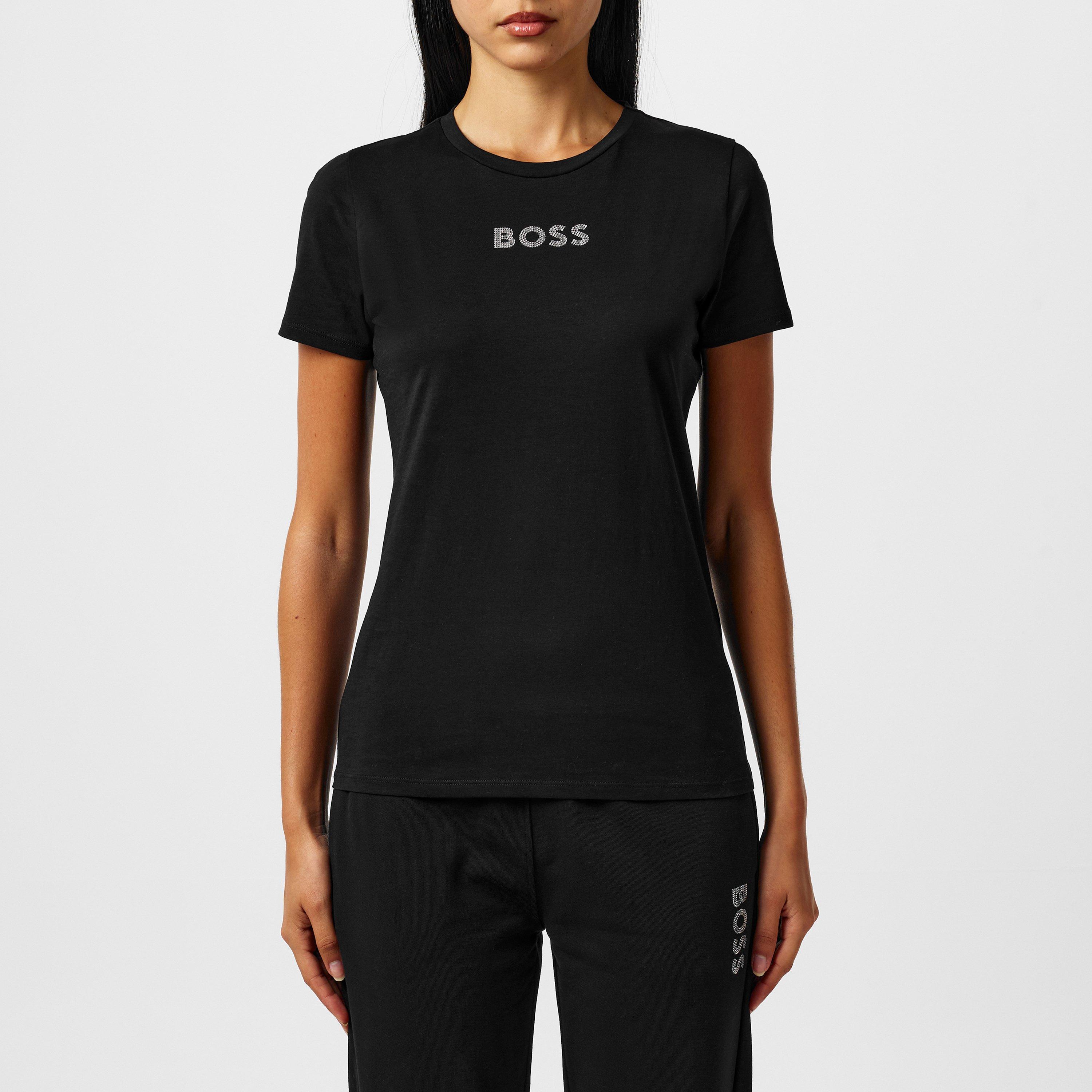 ボス Boss 【 Diamante Logo T-Shirt Women 】 ファッション レディースファッション トップス Tシャツ カットソー レディ Boss | Diamante Logo T-Shirt | Regular Fit T-Shirts | Cruise