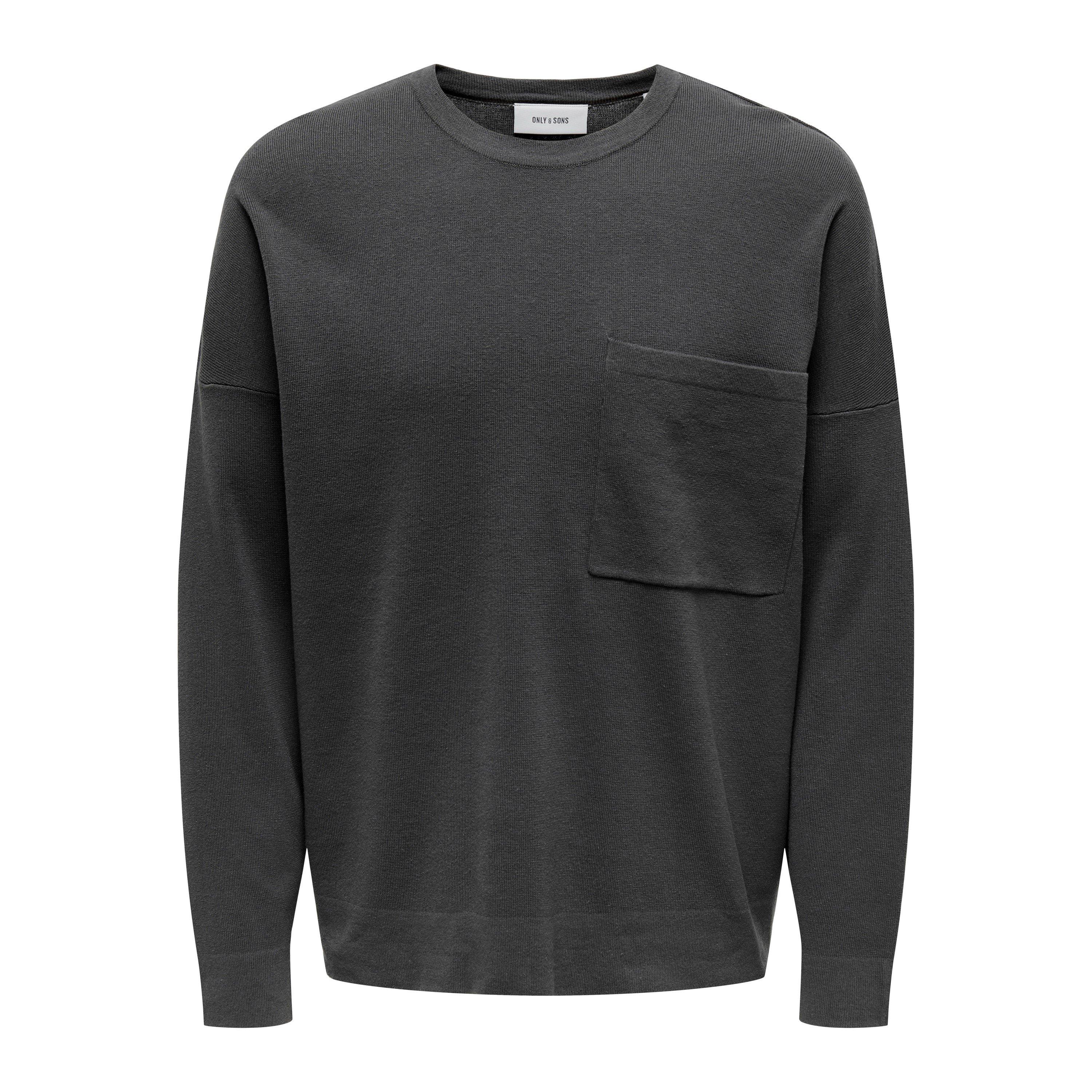 Only Men's Crew Neck Jumper - Magnet - Large
