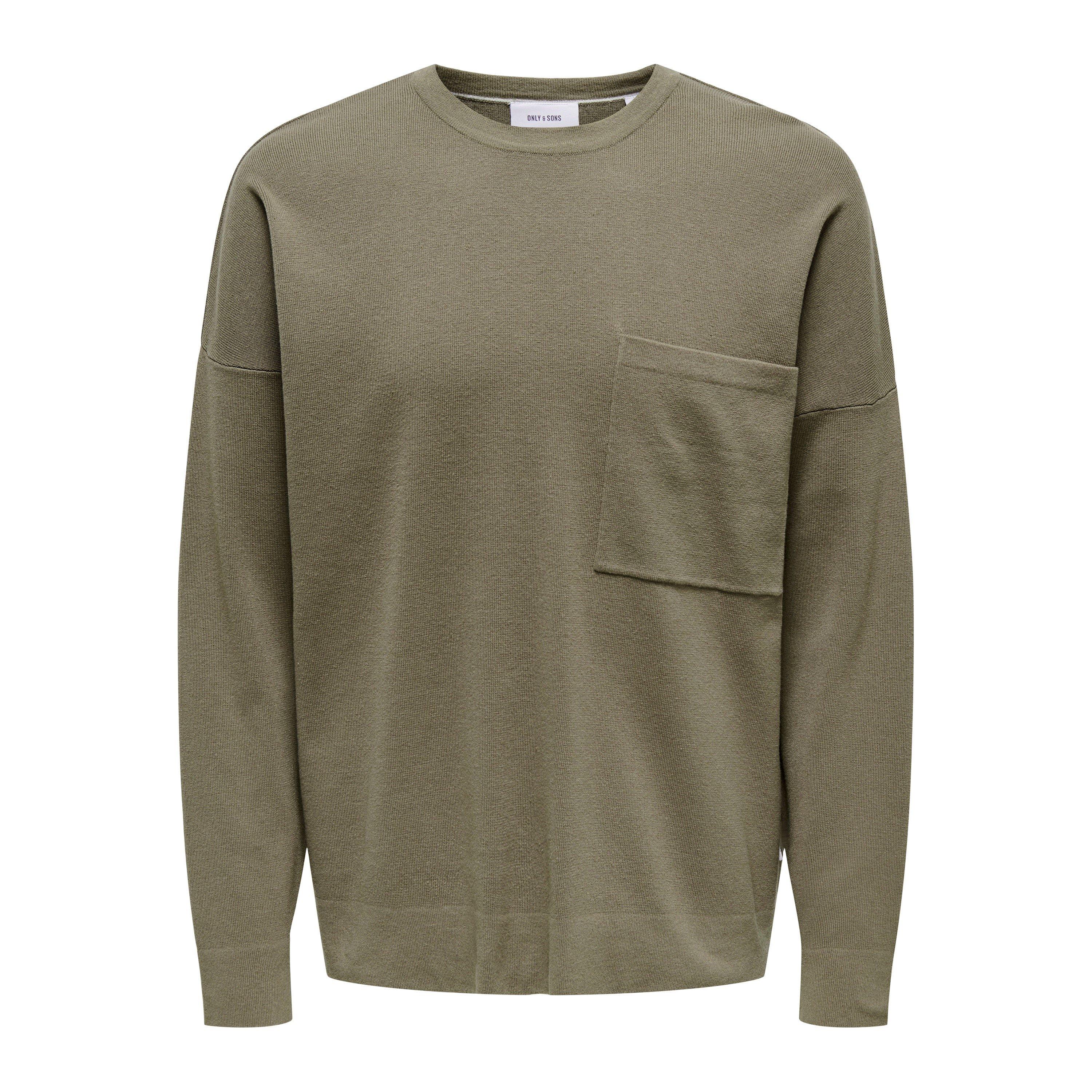 Taupe desértico - Only - Men's Crew Neck Jumper - 1