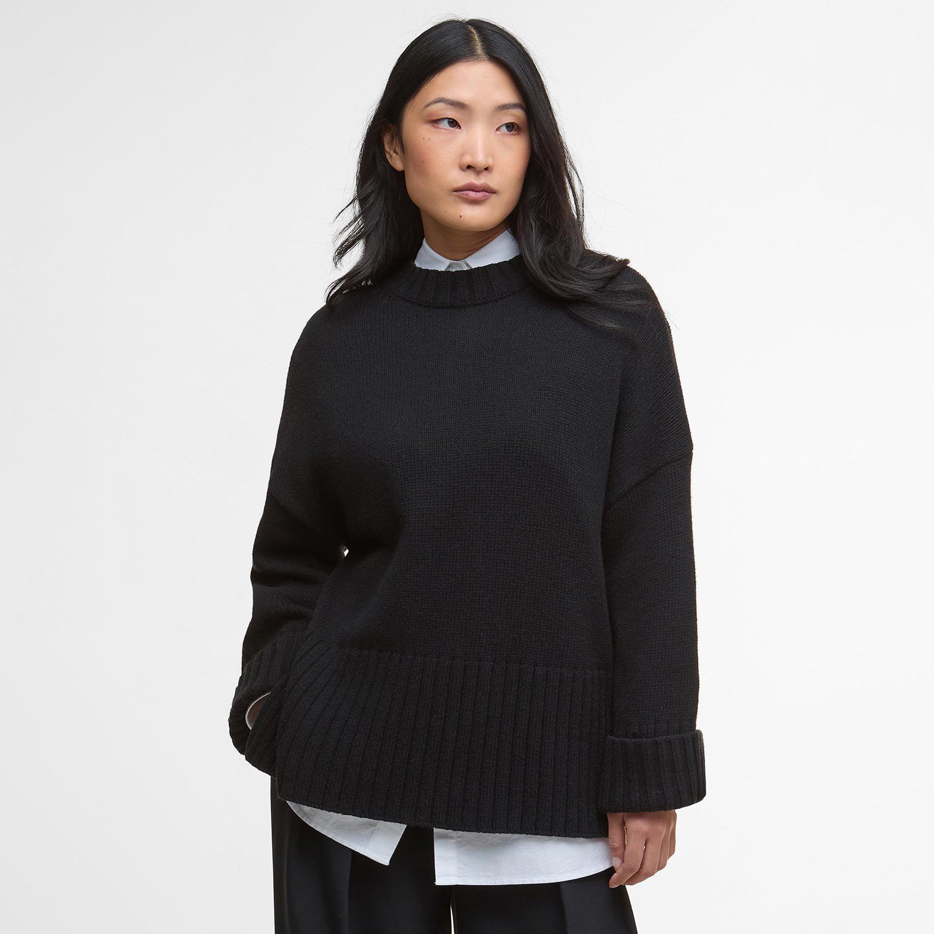 Black - Barbour - Sophia Crew Neck Jumper - 2