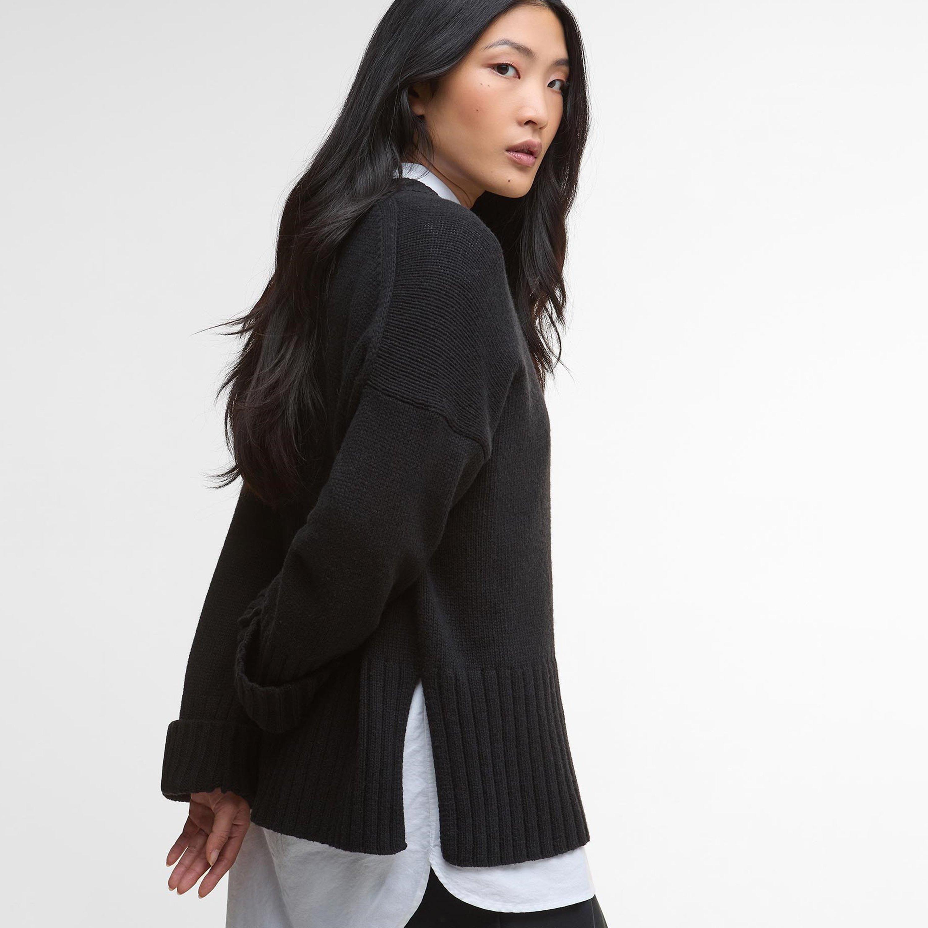 Black - Barbour - Sophia Crew Neck Jumper - 4