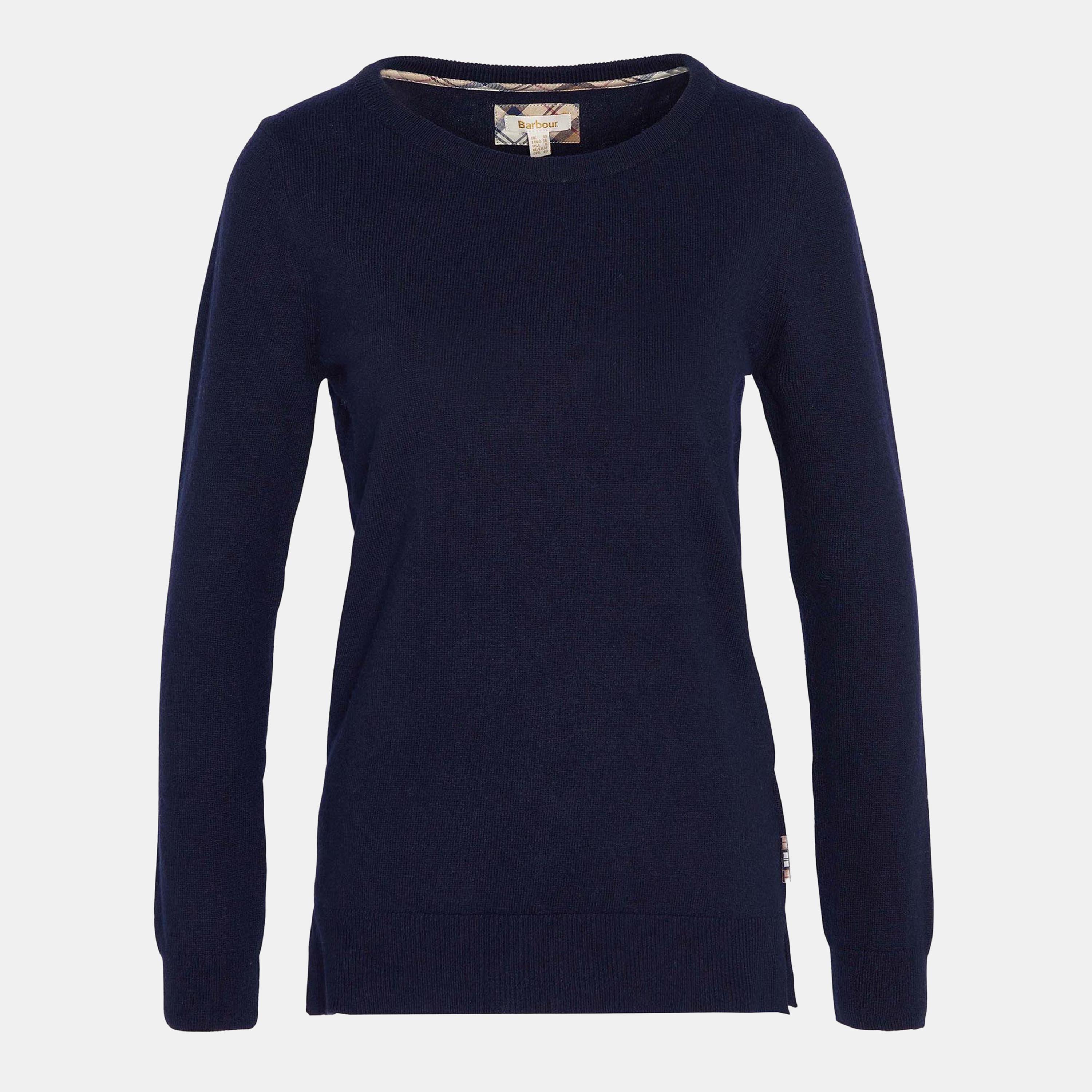 Barbour Women's Pendle Crew Neck Jumper - Navy/Hessian - 14 (L)
