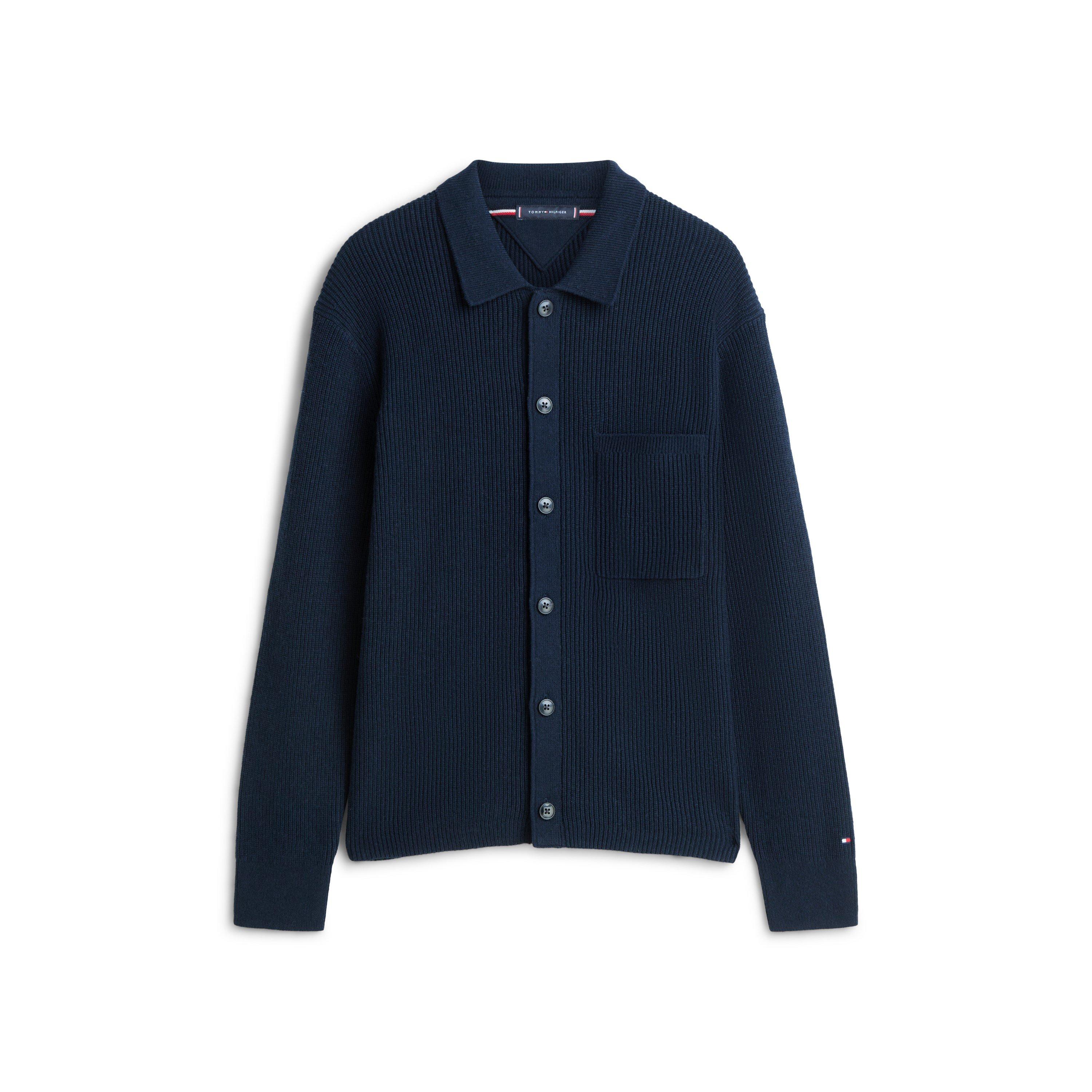 Tommy Hilfiger Men's Rib Button Cardigan - Night Navy - M