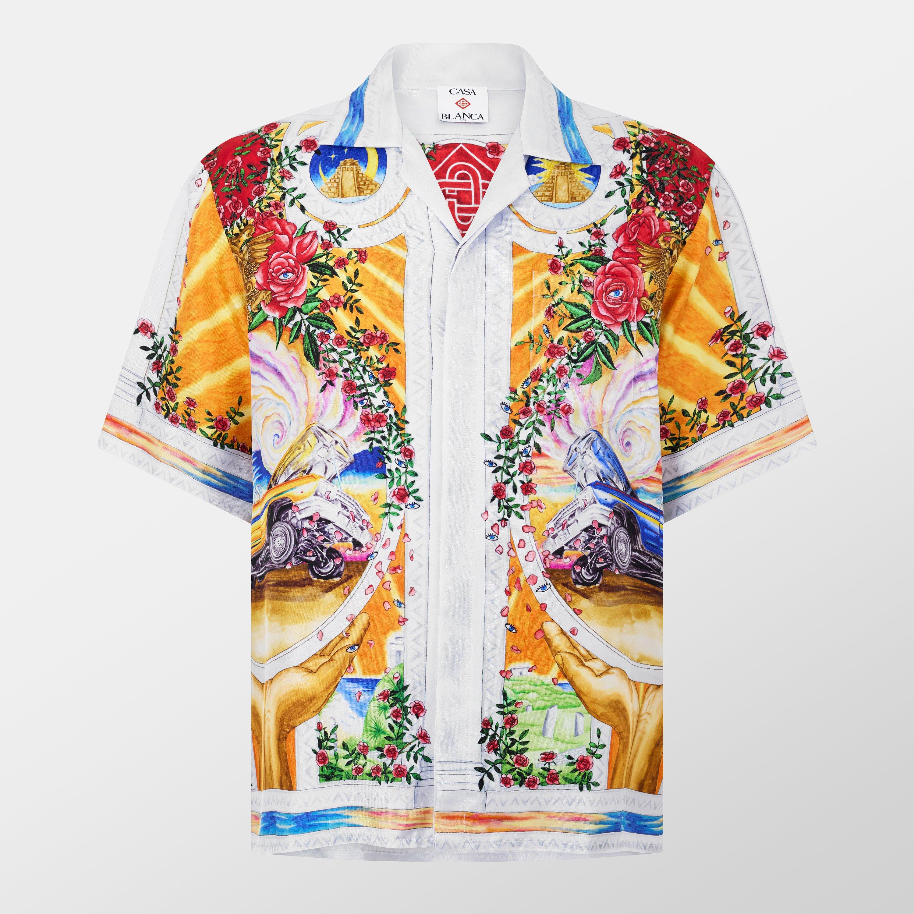 Multi - Casablanca - De Rose Silk Shirt - 1