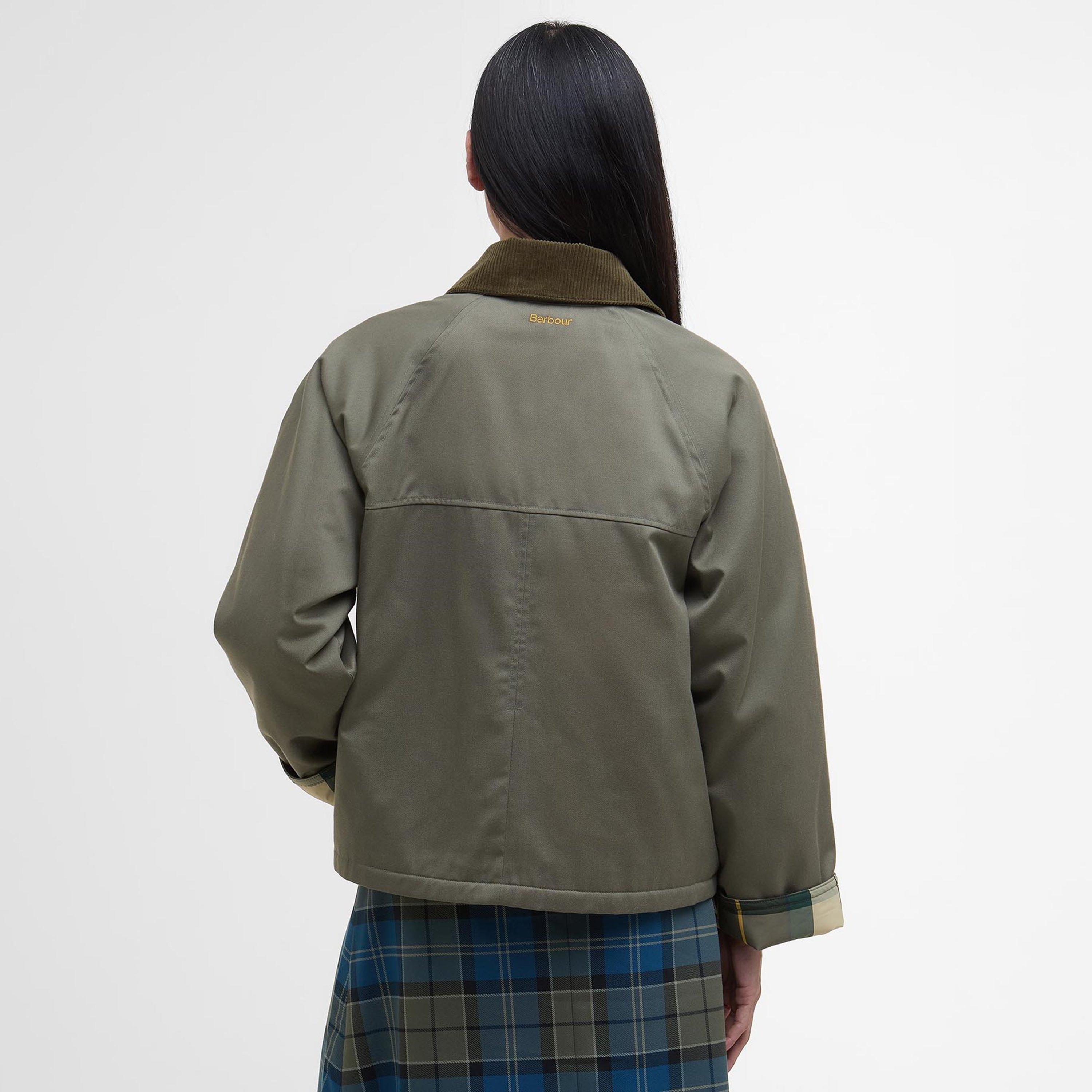 Dusky Khaki - Barbour - Women's Winnie Long Sleeve Oversized Fit Barn Jacket - 3