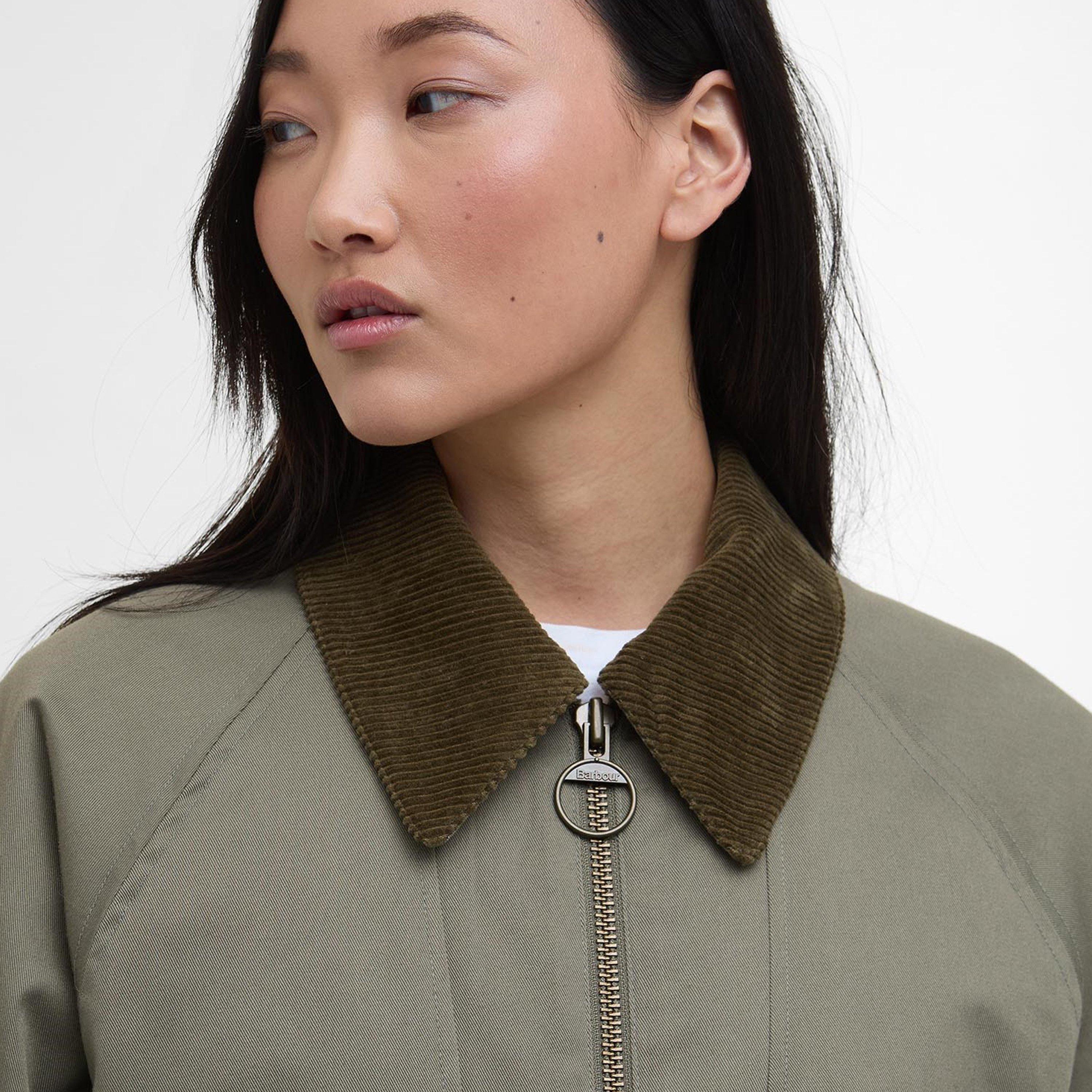 Dusky Khaki - Barbour - Women's Winnie Long Sleeve Oversized Fit Barn Jacket - 5