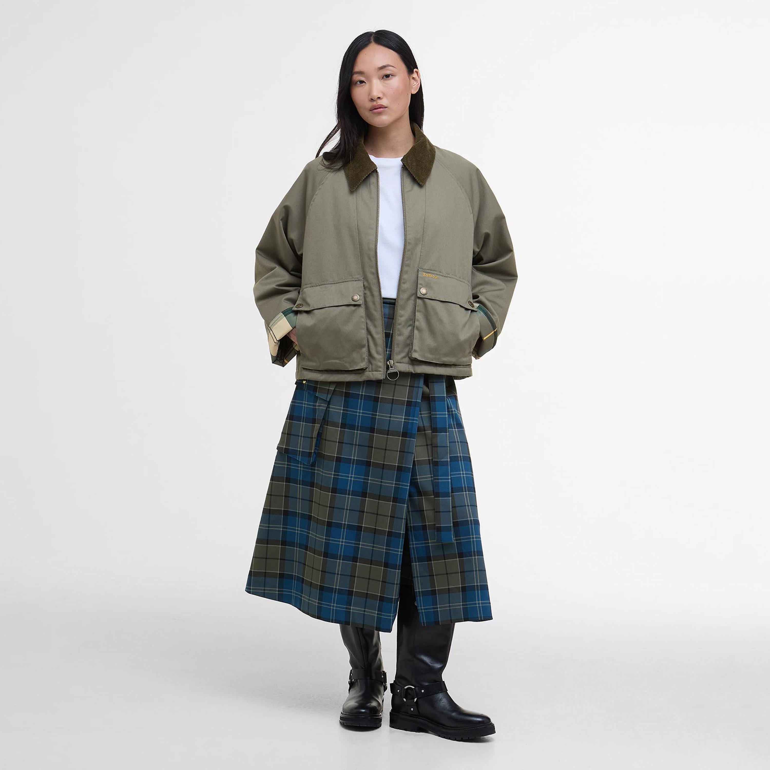 Dusky Khaki - Barbour - Women's Winnie Long Sleeve Oversized Fit Barn Jacket - 6