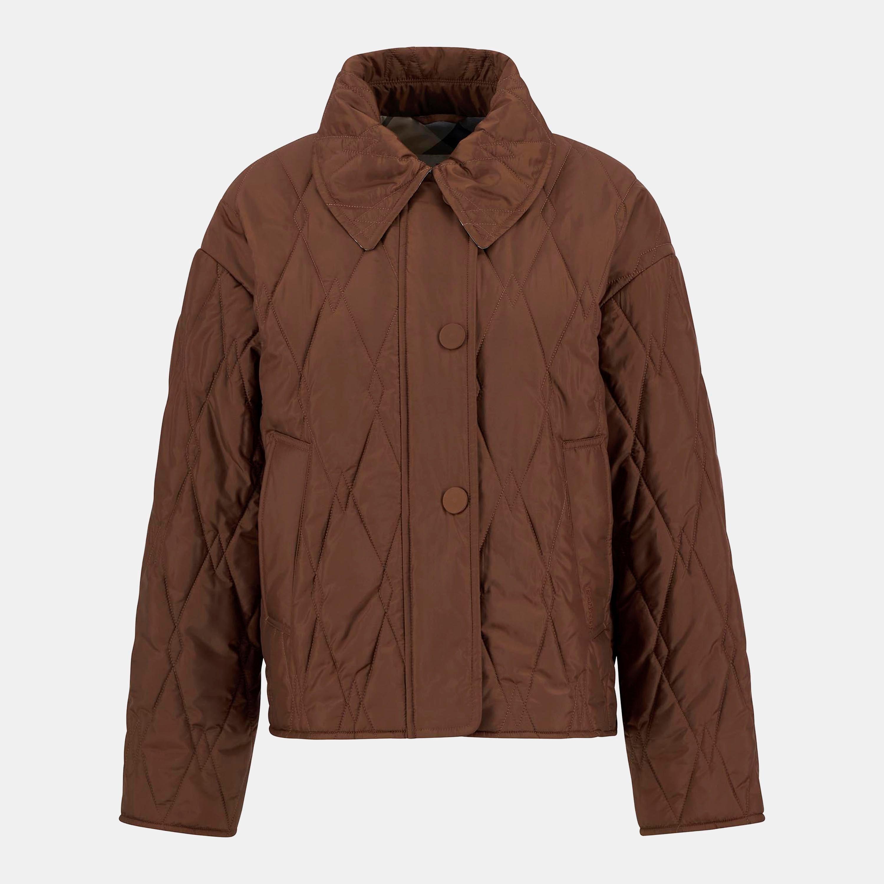 Vicuna/Tartan - Barbour - Women's Bernadette Long Sleeve Quilted Jacket - 1