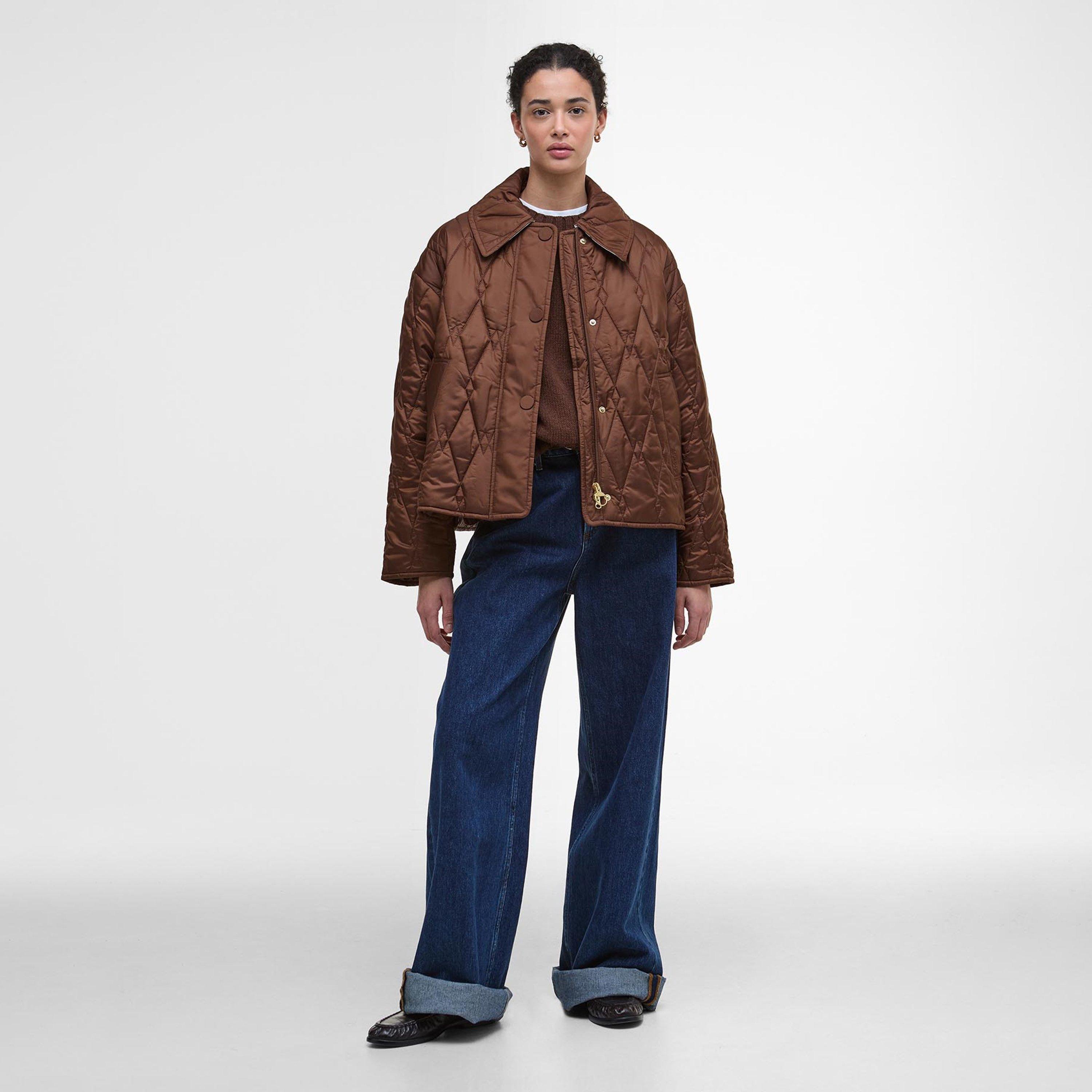 Vicuna/Tartan - Barbour - Women's Bernadette Long Sleeve Quilted Jacket - 6