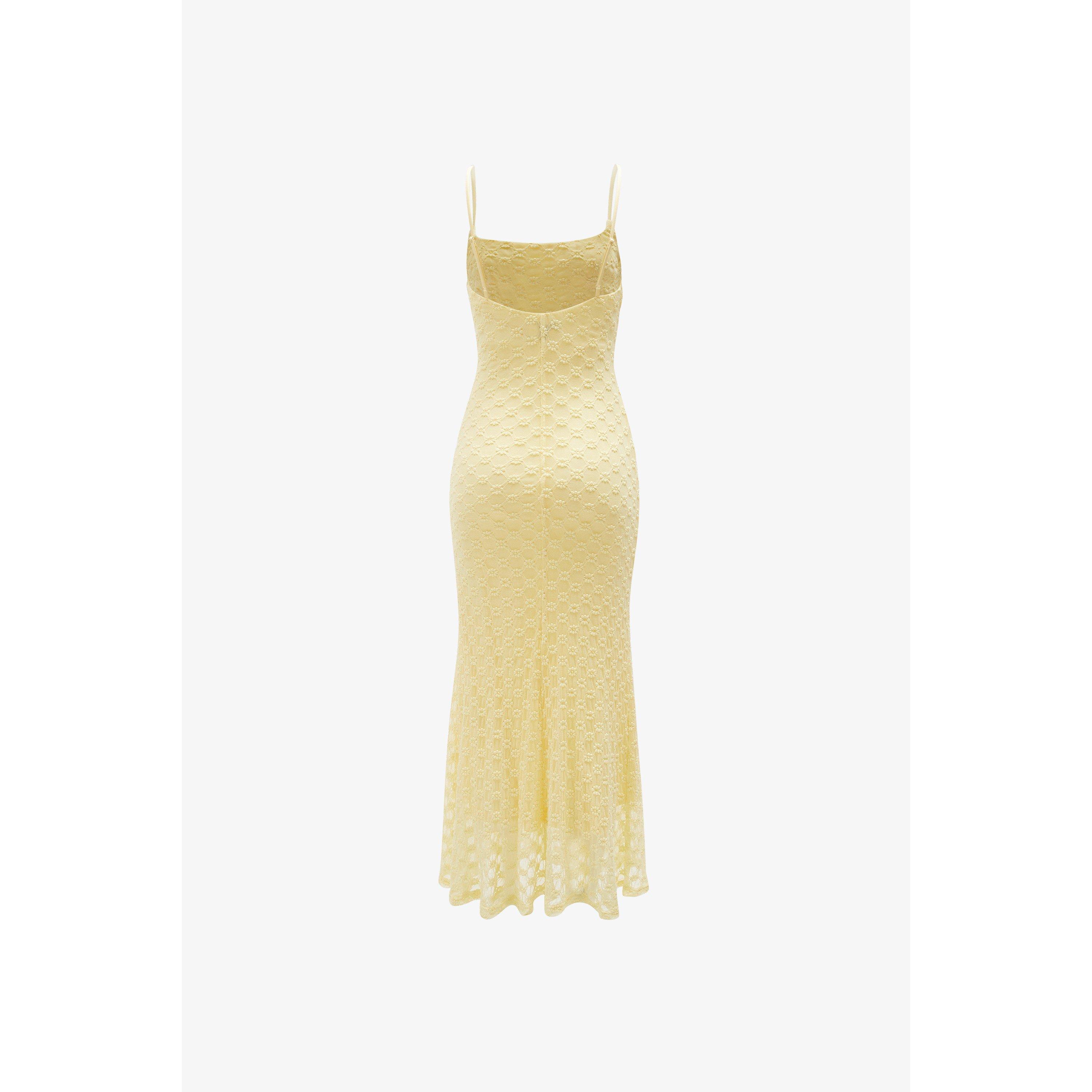 Canary Yellow - Bardot - Adoni Mesh Midi Dress - 2
