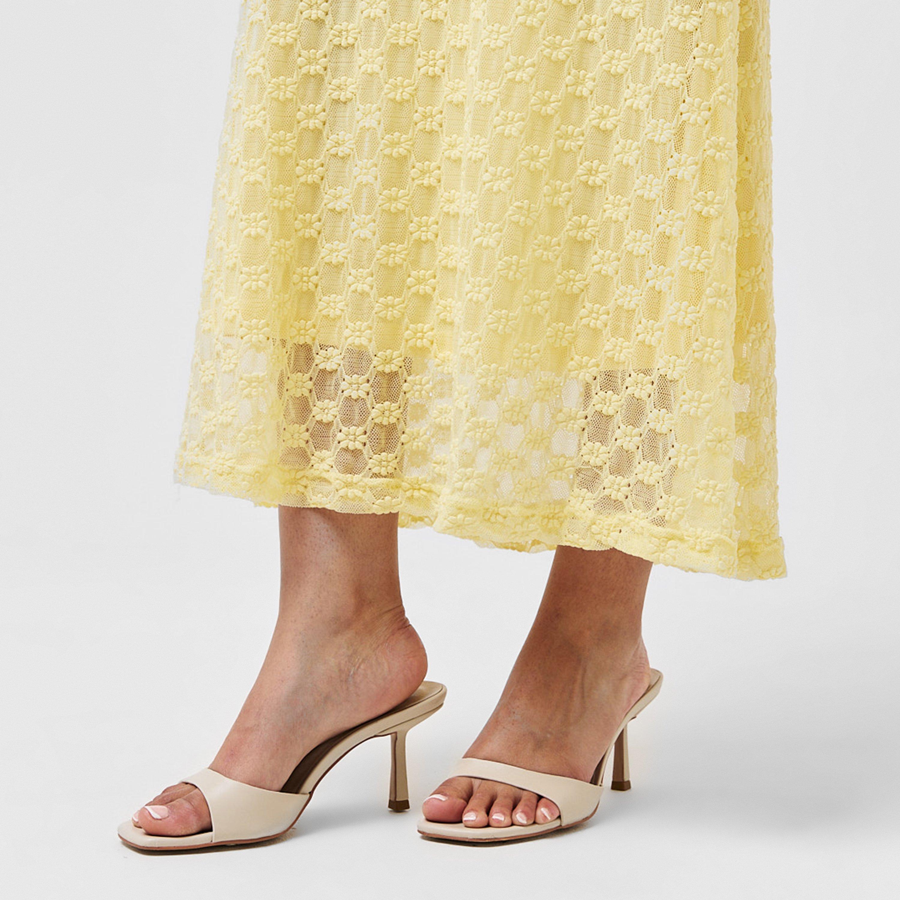 Canary Yellow - Bardot - Adoni Mesh Midi Dress - 5