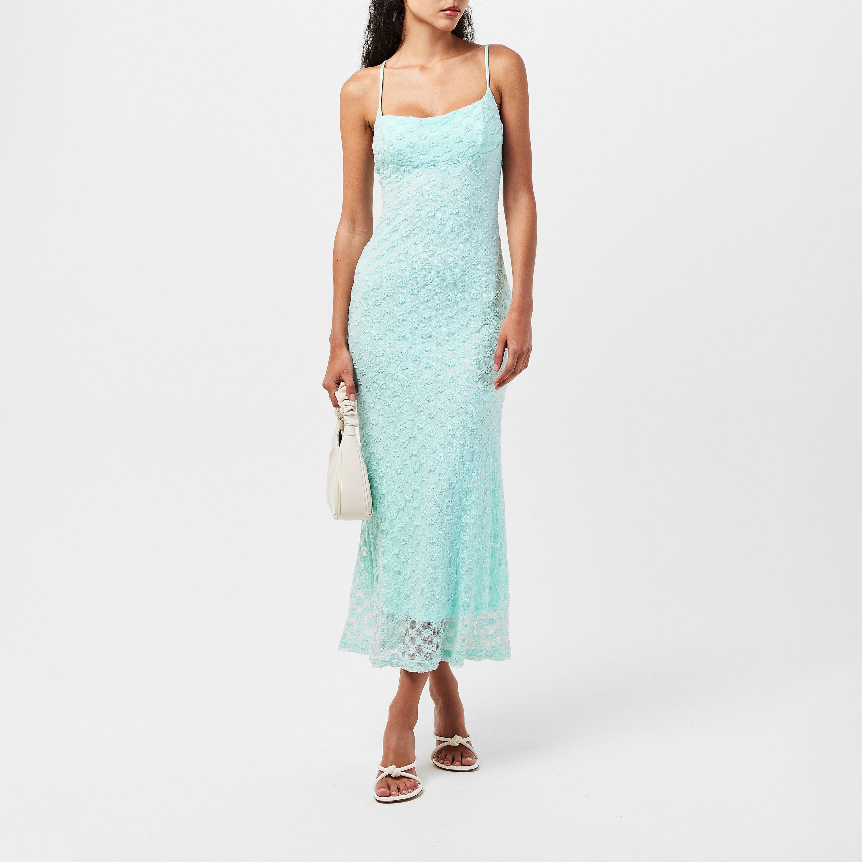 Aqua - Bardot - Adoni Mesh Midi Dress - 6
