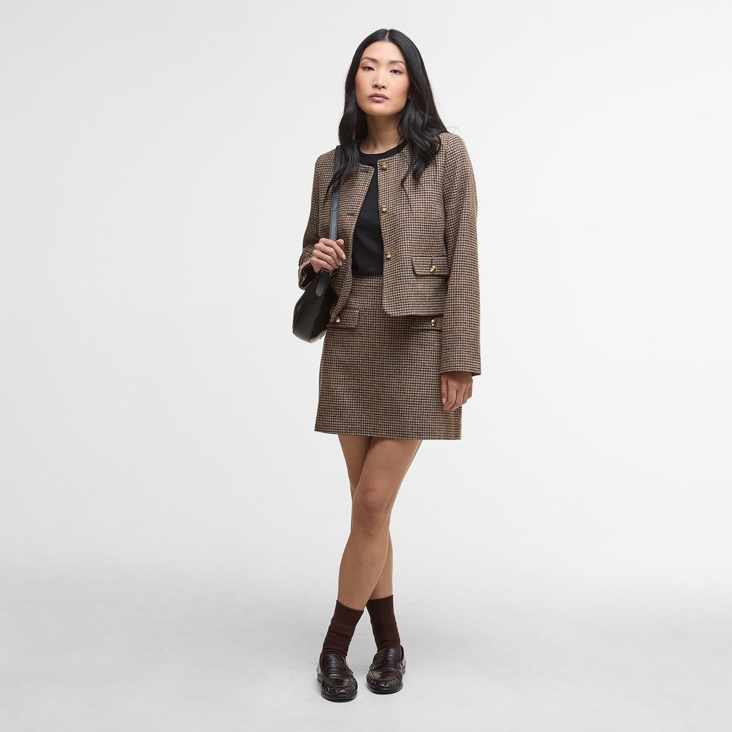 Multi Check - Barbour - Sophia Mini Wool Skirt - 6