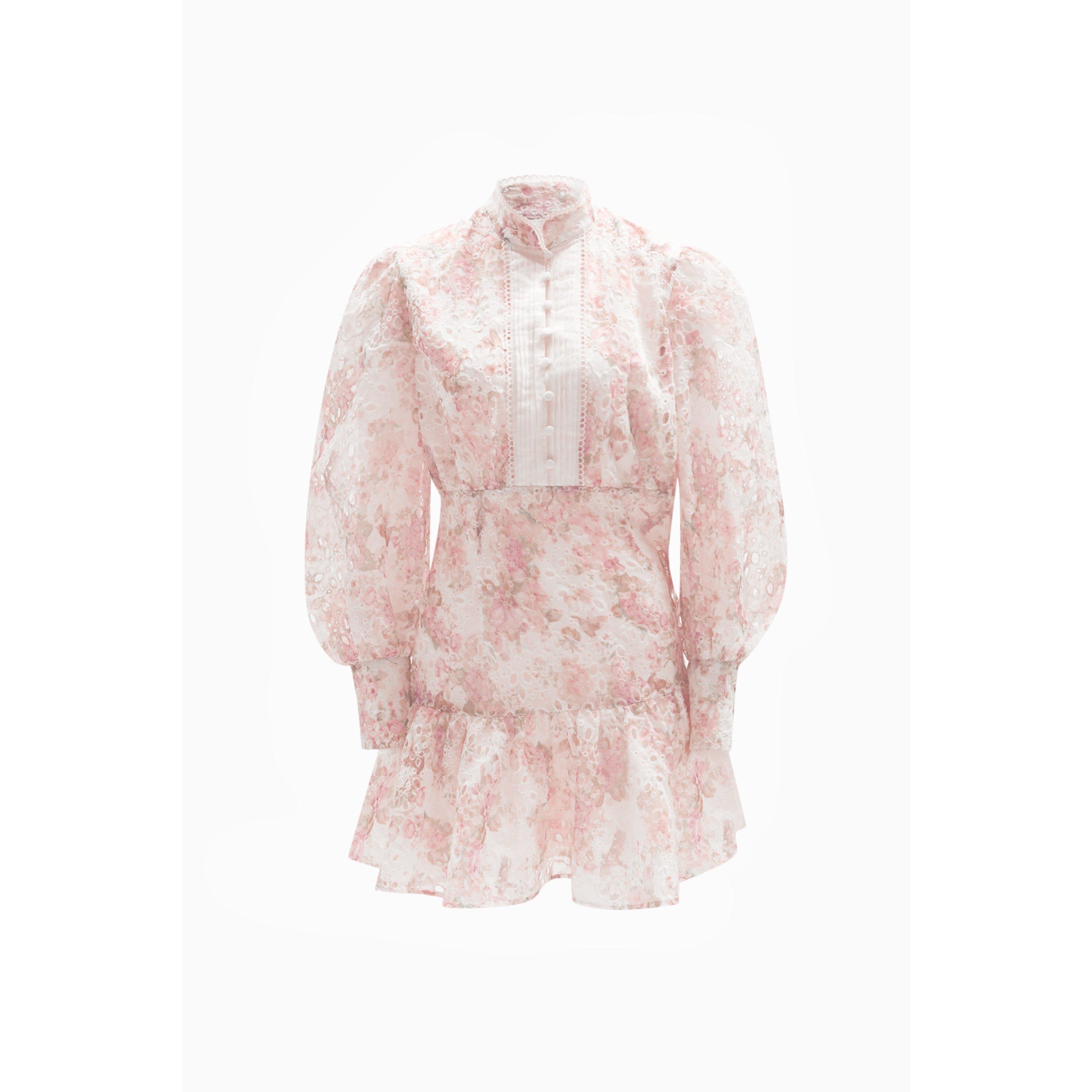 hendry floral mini dress Bardot Hendry Long-Sleeve Floral Lace Mini Dress