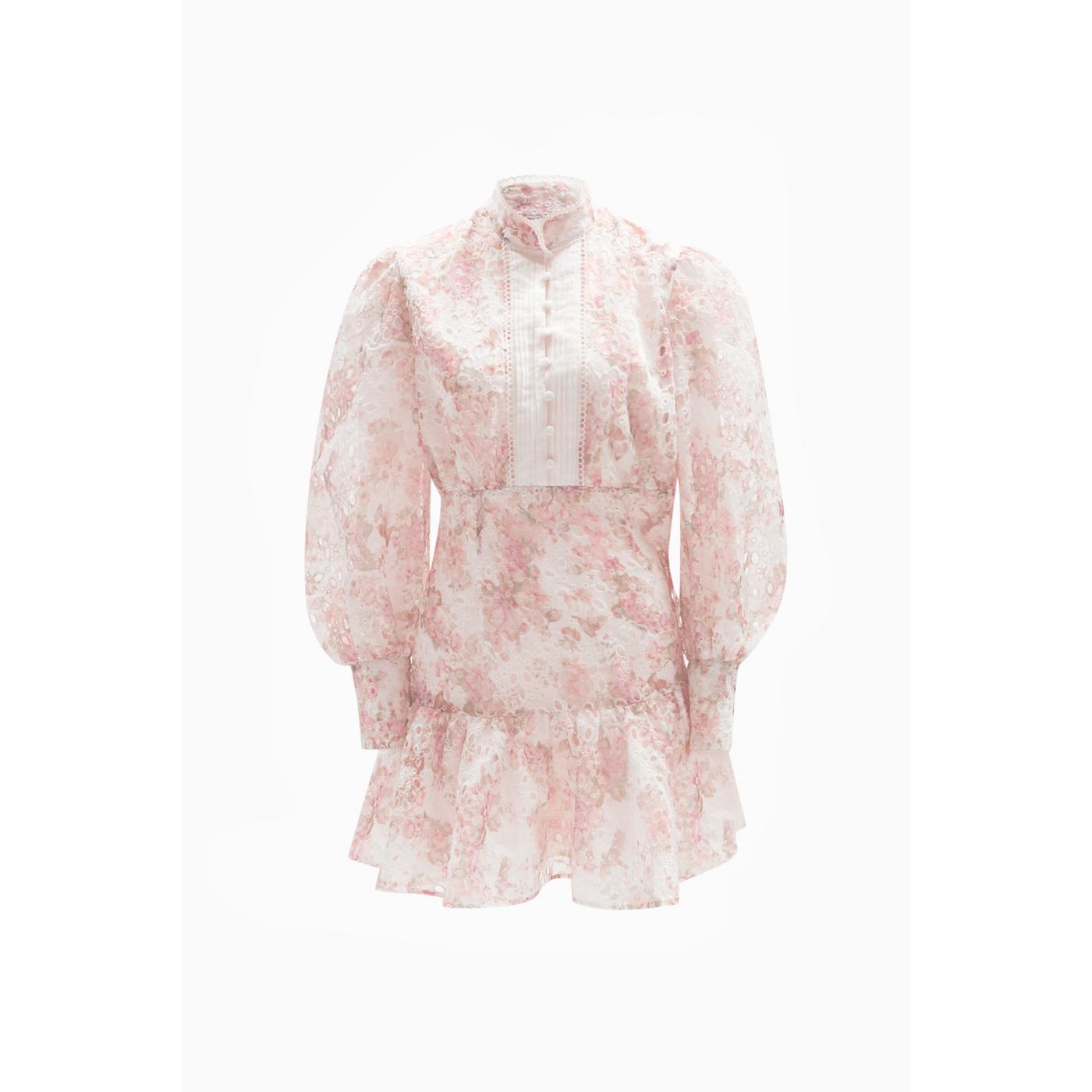 hendry floral mini dress Bardot Hendry Long-Sleeve Floral Lace Mini Dress