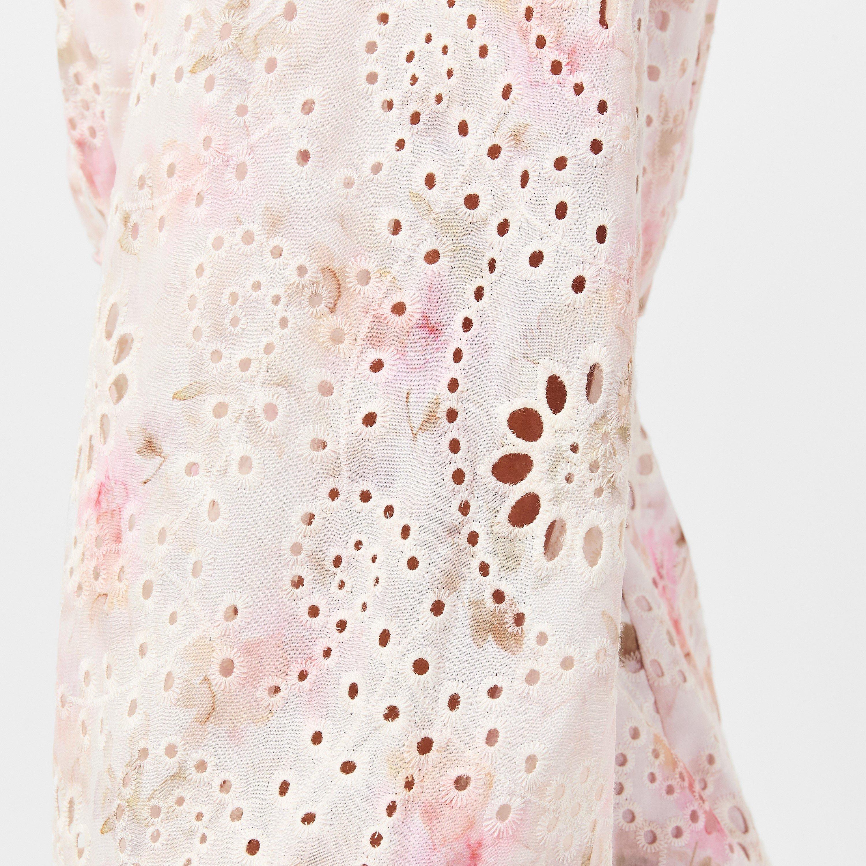 Pink Floral - Bardot - Women's Hendry Mini Shirt Dress - 5