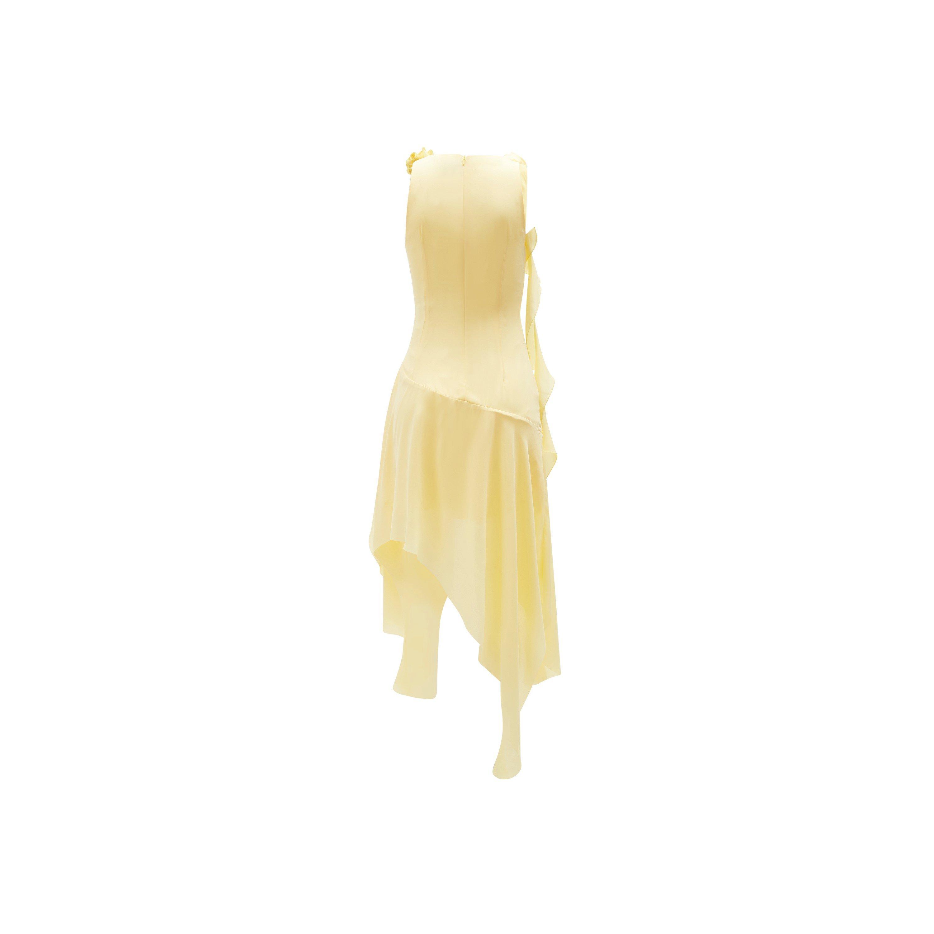 Canary Yellow - Bardot - Womens Ivana High Low Bodycon Dress - 2