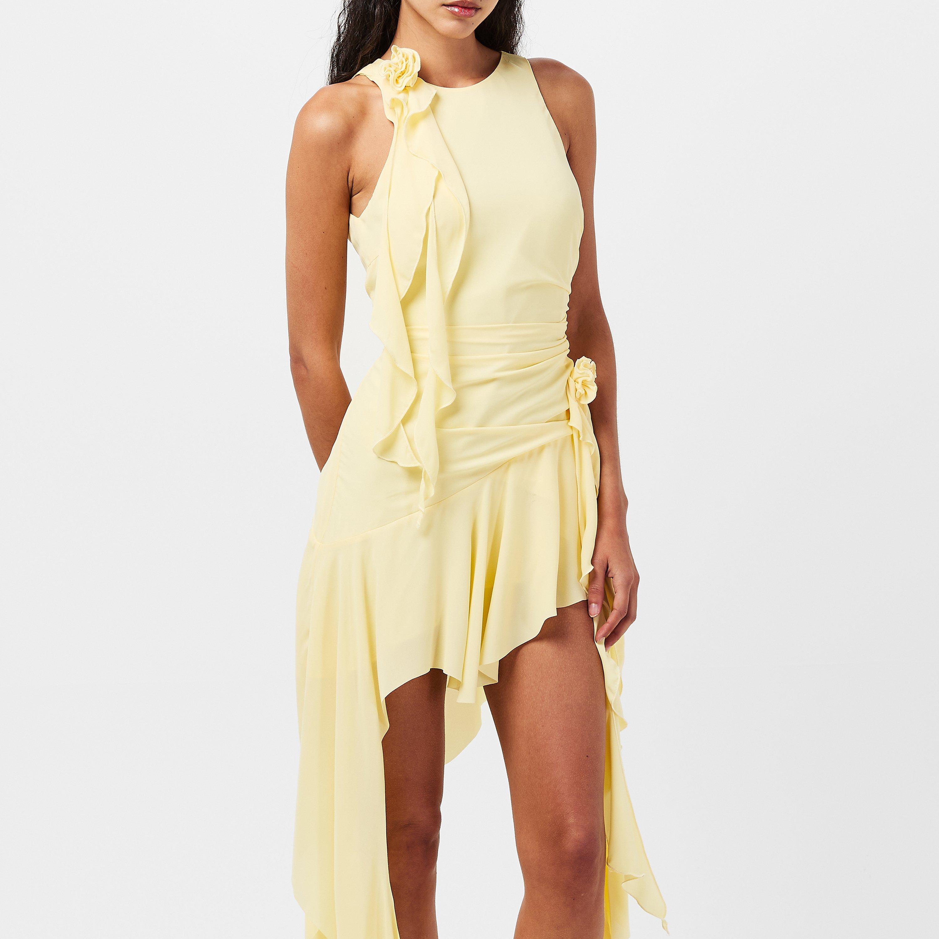 Canary Yellow - Bardot - Womens Ivana High Low Bodycon Dress - 3