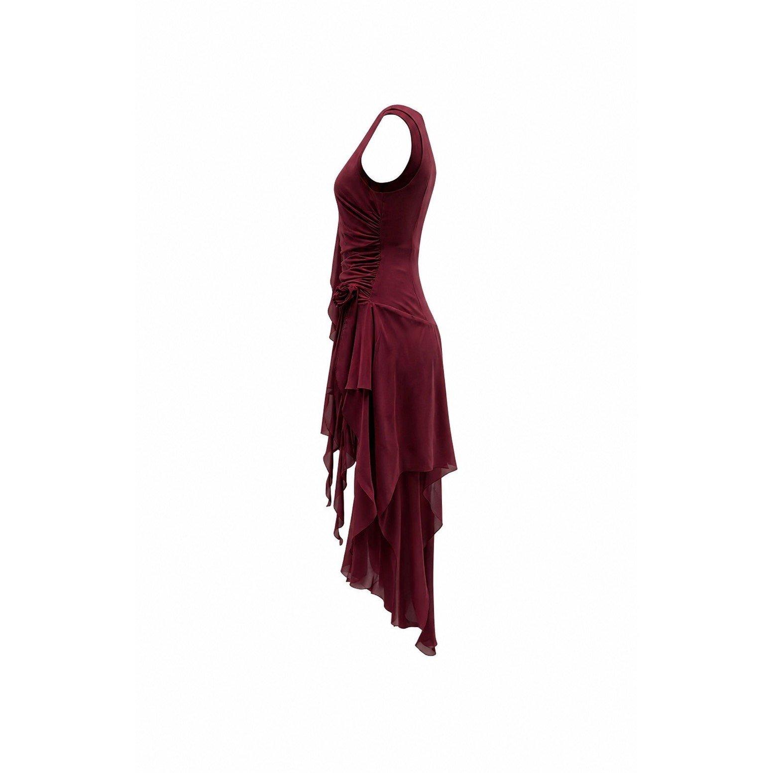Plum - Bardot - Womens Ivana High Low Midi Bodycon Dress - 2