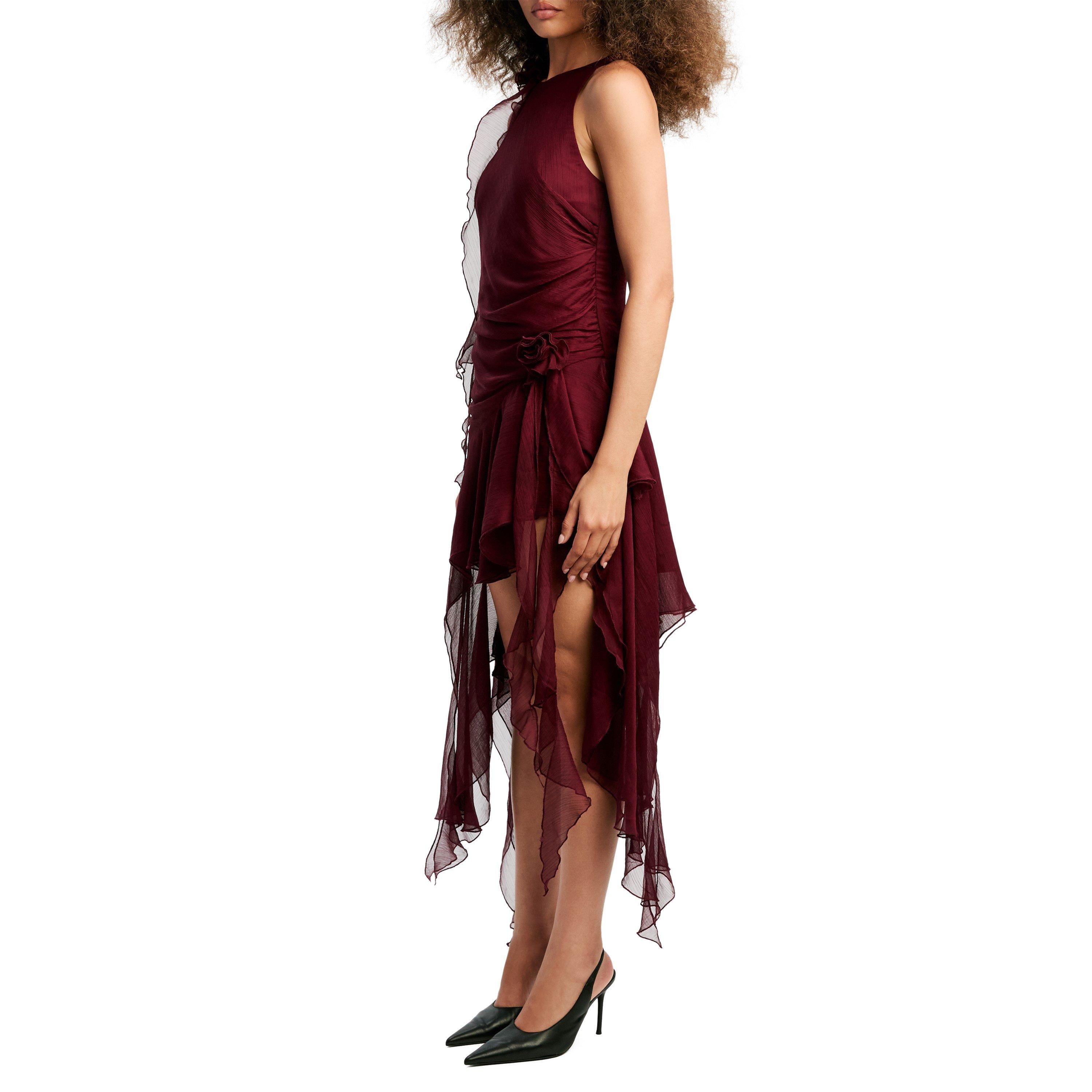 Plum - Bardot - Womens Ivana High Low Midi Bodycon Dress - 5