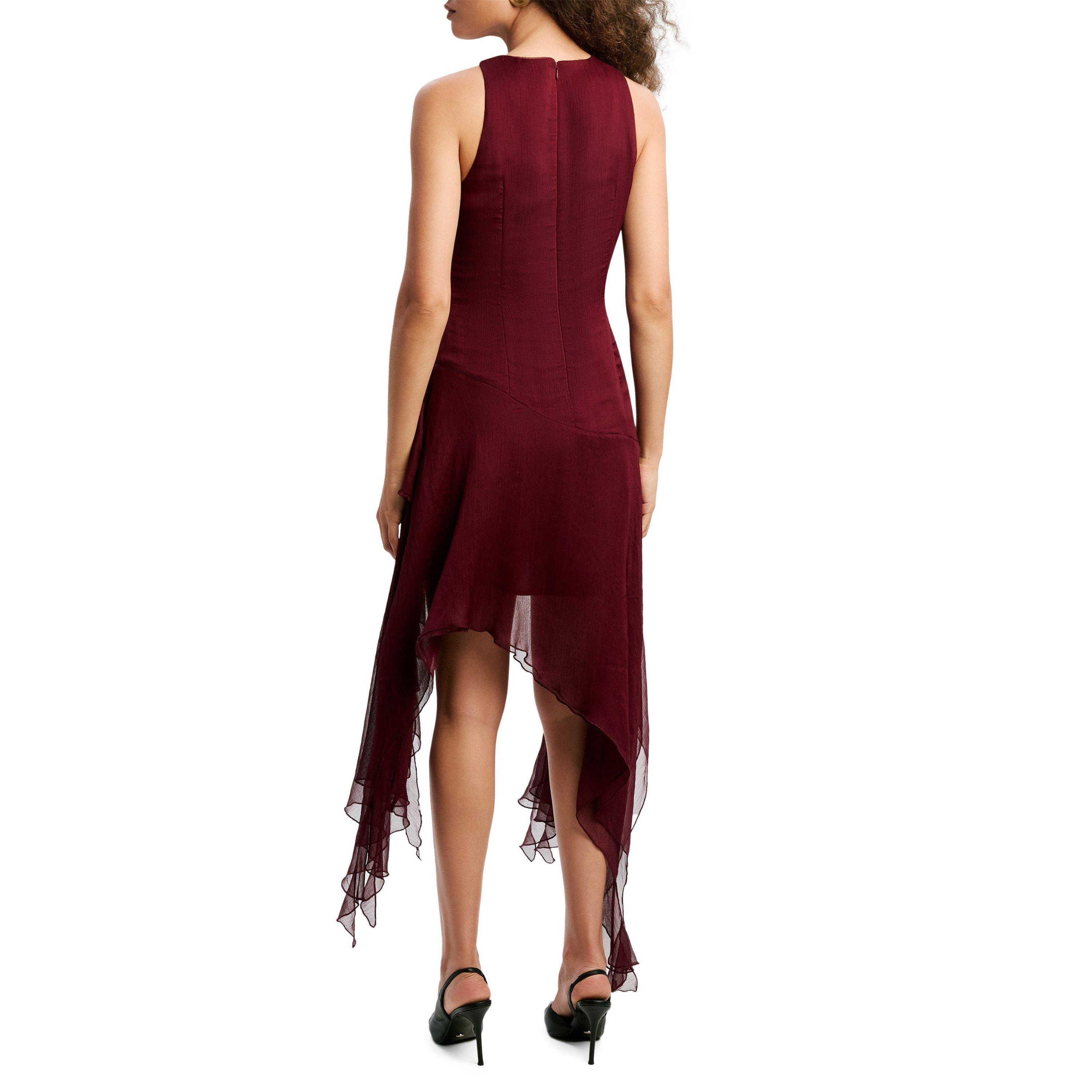 Plum - Bardot - Womens Ivana High Low Midi Bodycon Dress - 6