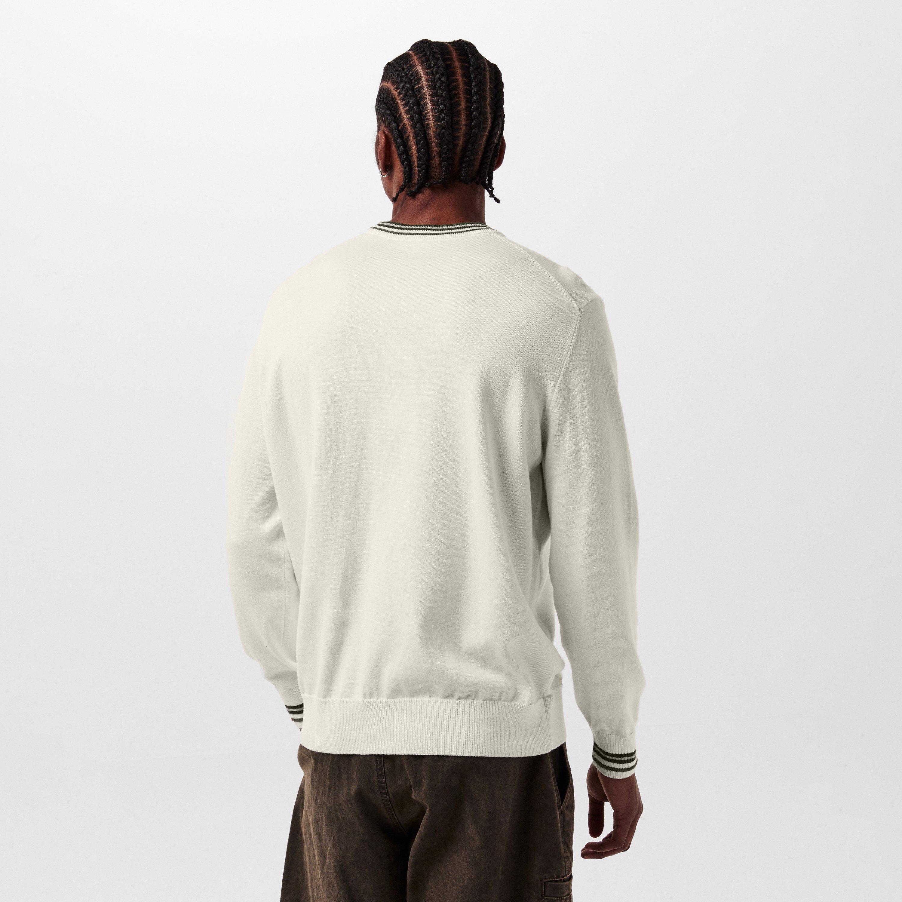 Flour/Green X0N - Lacoste - Men's Crew Neck Jumper - 4