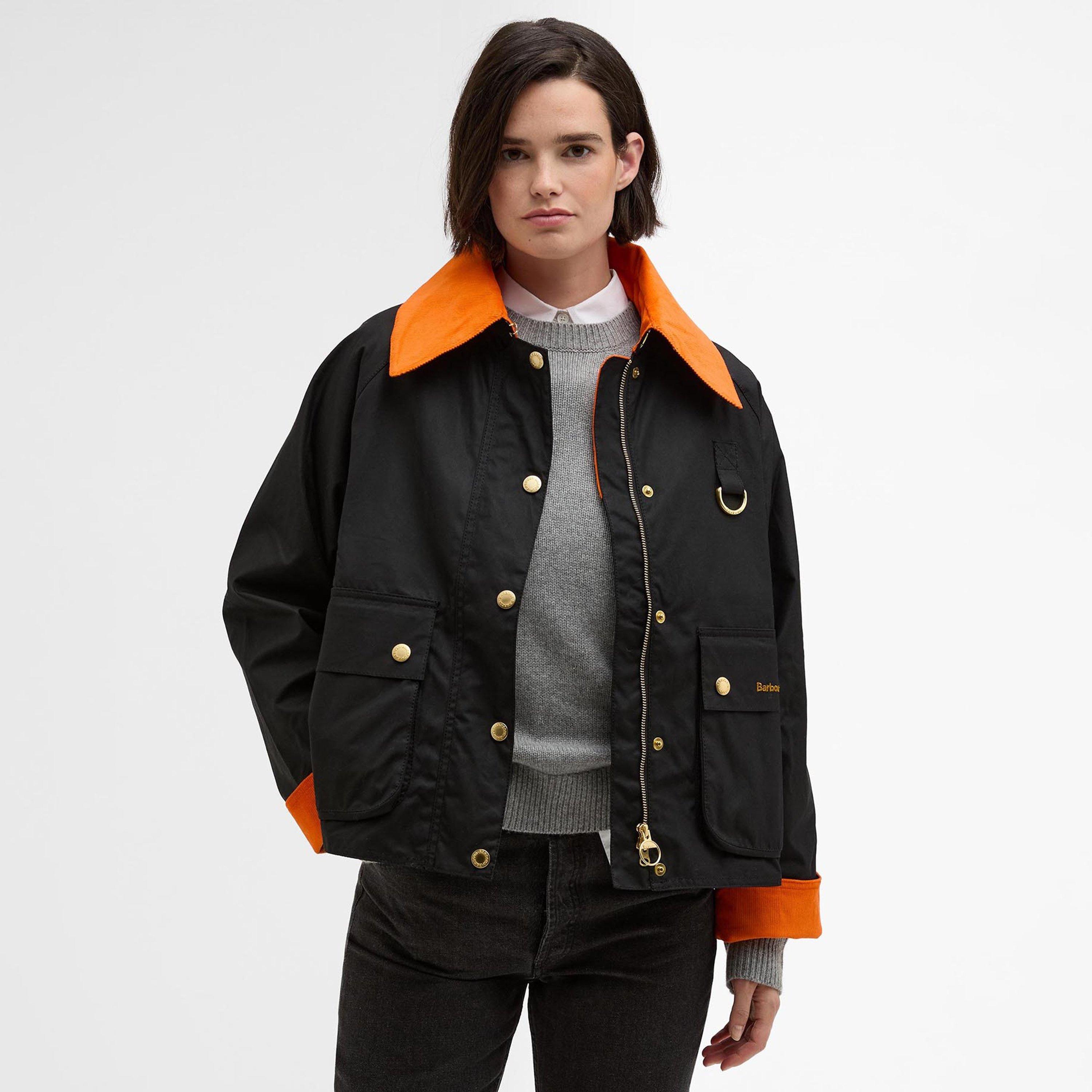 Black/Classic - Barbour - Icons Spey Waxed Jacket - 2