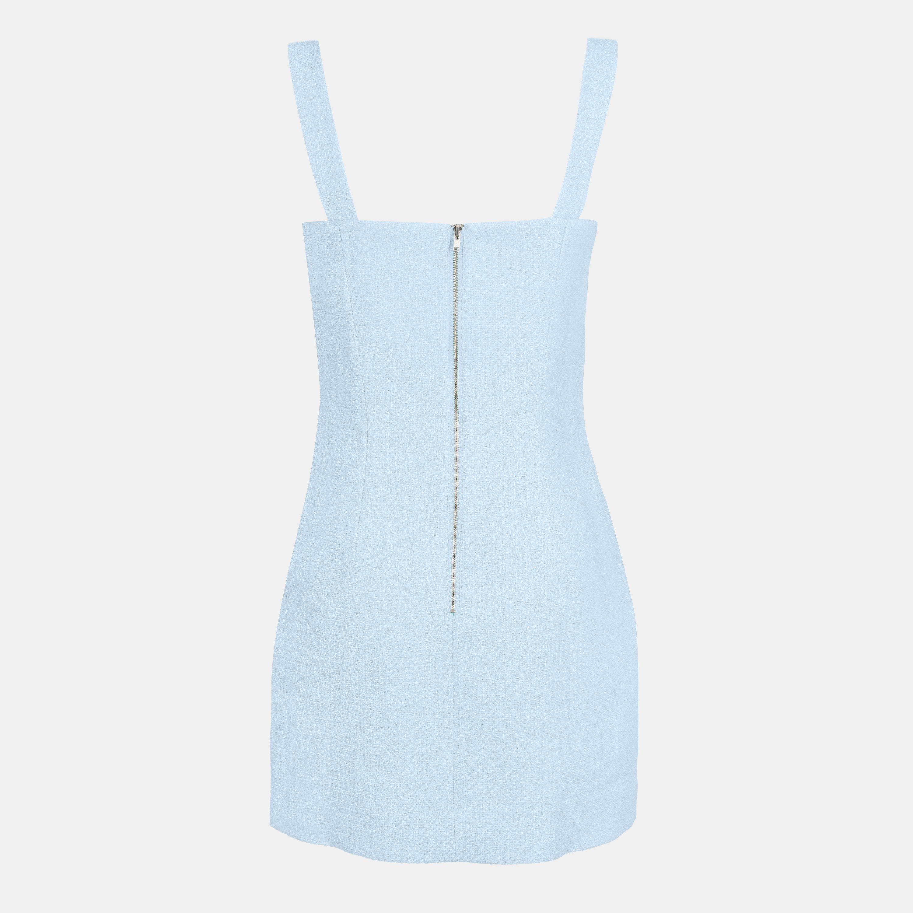 Aqua - Bardot - Women's Emilie Boucle Mini Pinafore Dress - 2