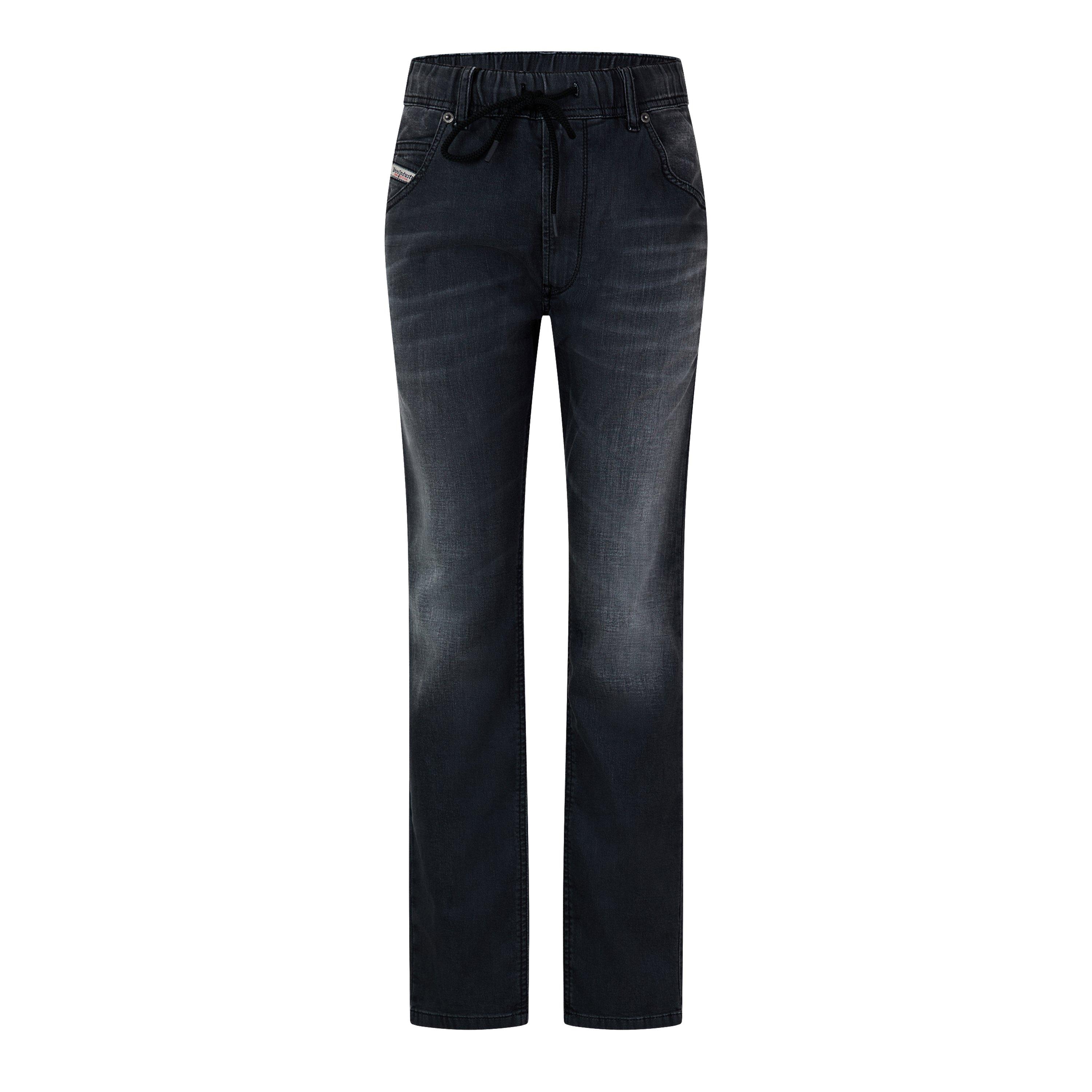 Black/Grey De - Diesel - Men's Krooley-Ne Sweat Tapered Jeans - 1