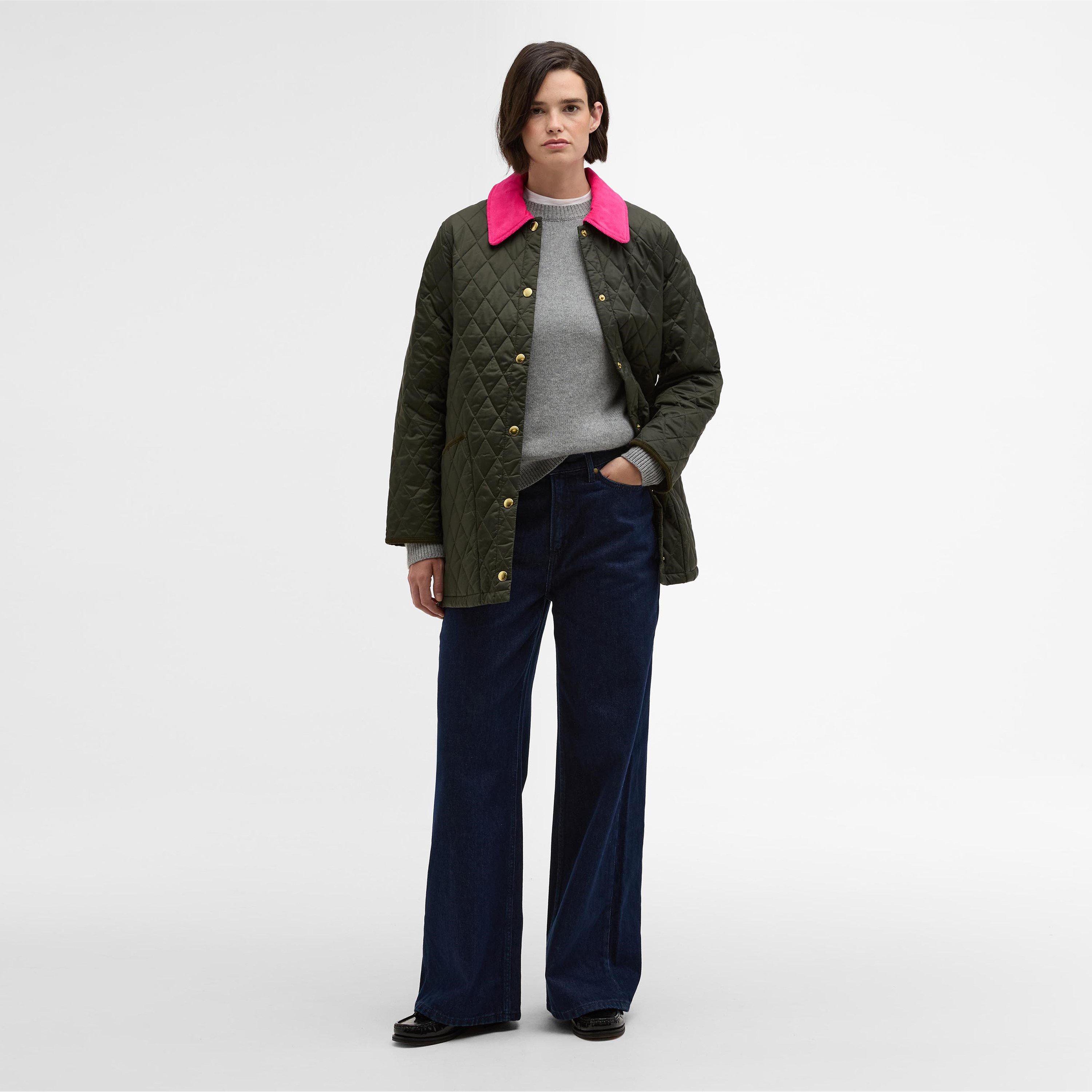 Sage/Fuchs/Anc - Barbour - Women's  Icons Modern Liddesdale Long Sleeve Quilted Jacket - 4