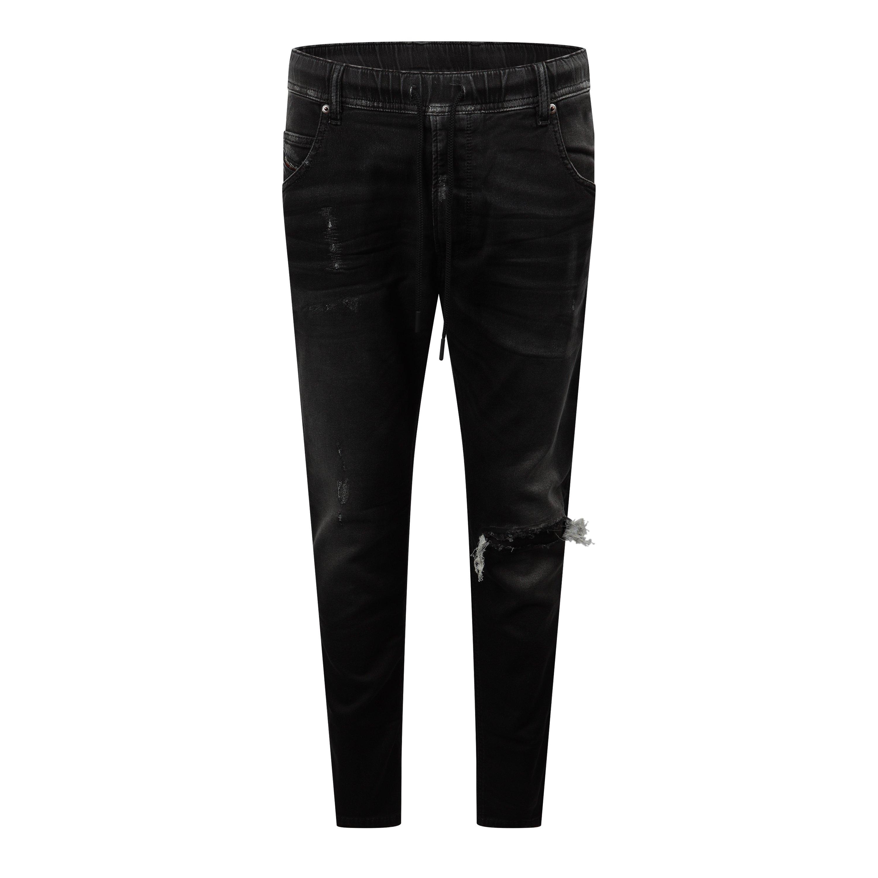 Black/Grey De - Diesel - Men's Krooley-Ne Sweat Tapered Jeans - 1