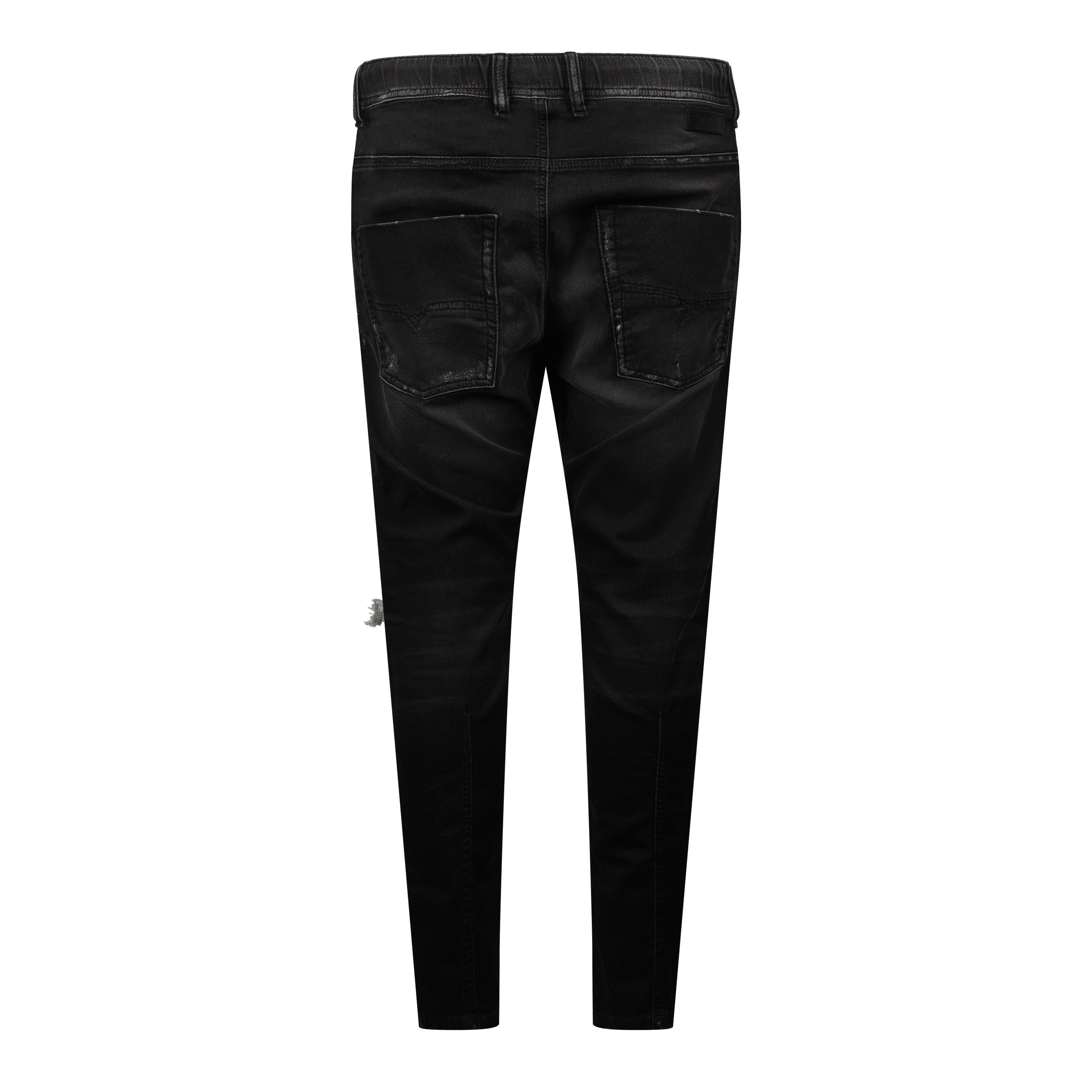 Black/Grey De - Diesel - Men's Krooley-Ne Sweat Tapered Jeans - 2