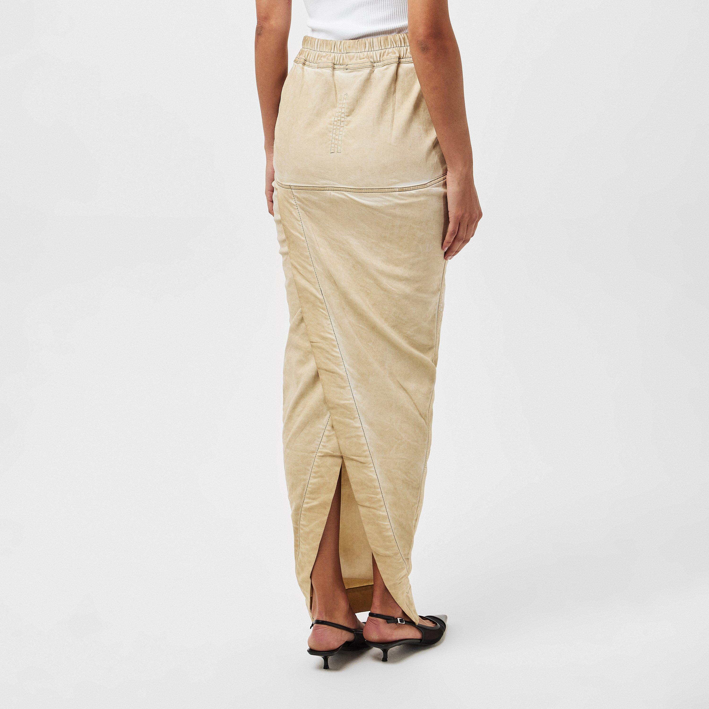 Parchment - Rick Owens Drkshdw - Women's Pillar Maxi Skirt - 4