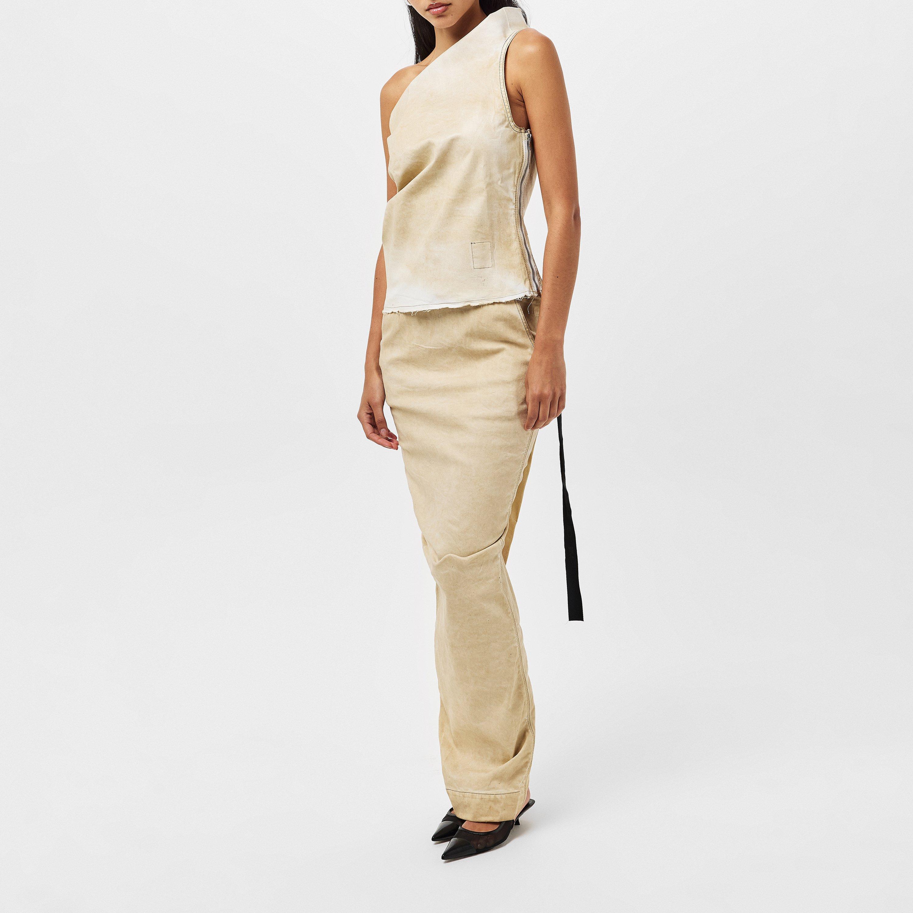 Parchment - Rick Owens Drkshdw - Women's Pillar Maxi Skirt - 6