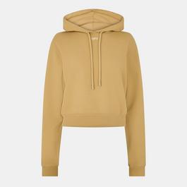 Off White Crop Hoodie Ld99