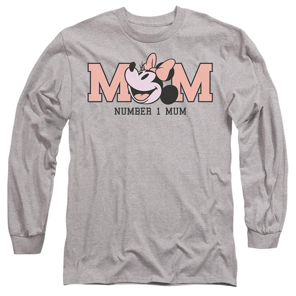 Light Grey - Disney - Minnie Mouse Mothers Day Number 1 Mum Long Sleeve - 1