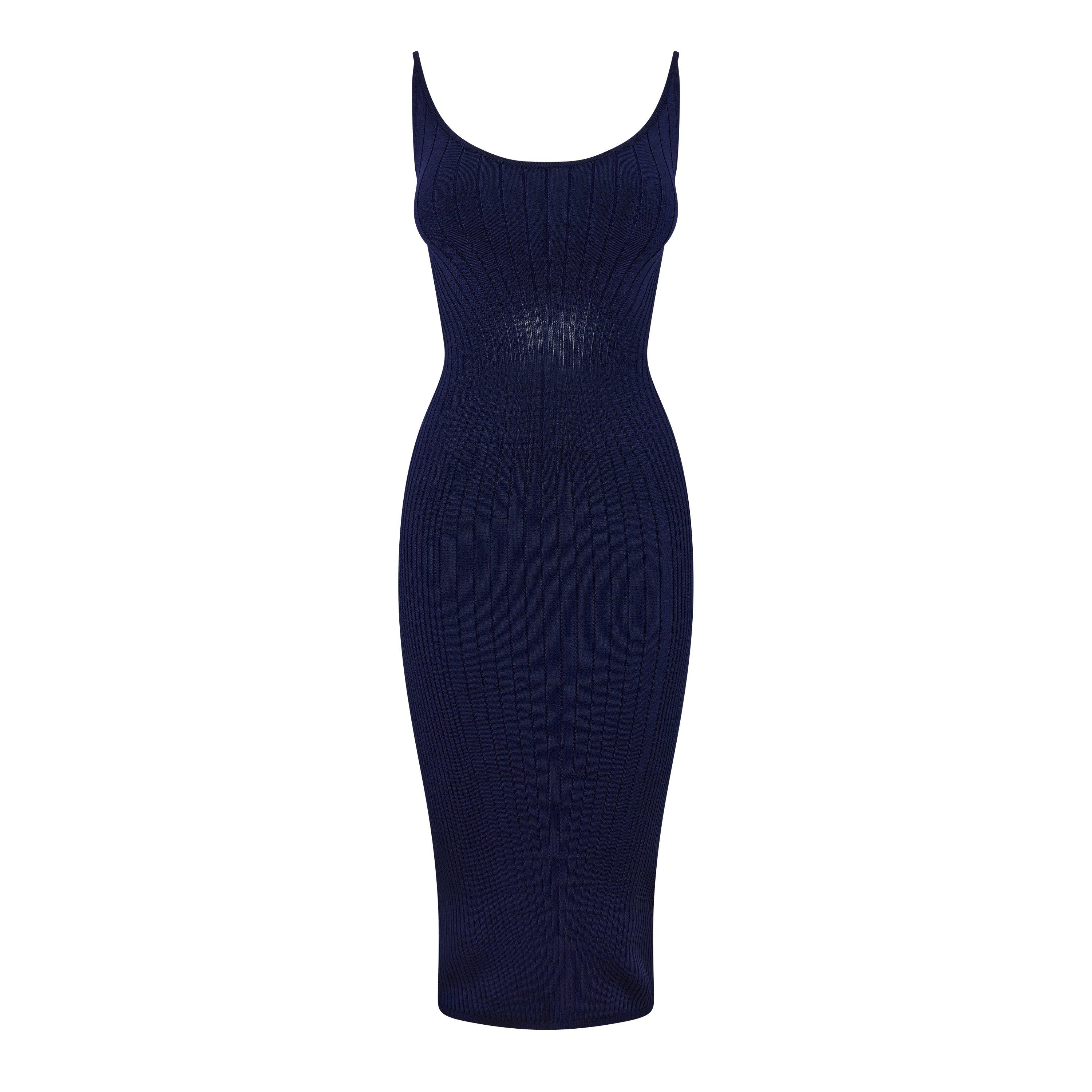 Midnight Blue - Mugler - Sculpting Knit Dress - 5