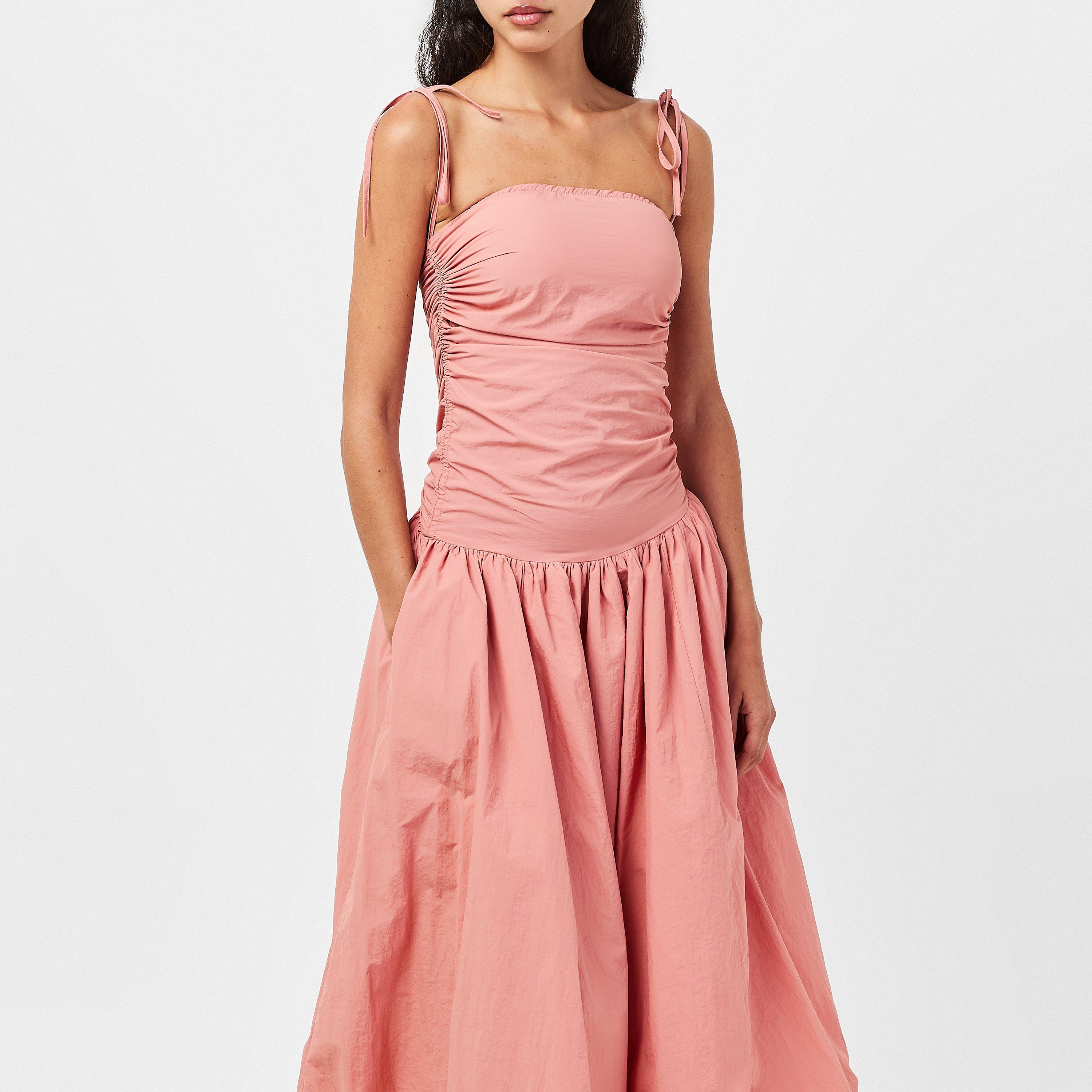 Peach - AmyLynn - Women's Alexa Puffball Peplum Dress - 3