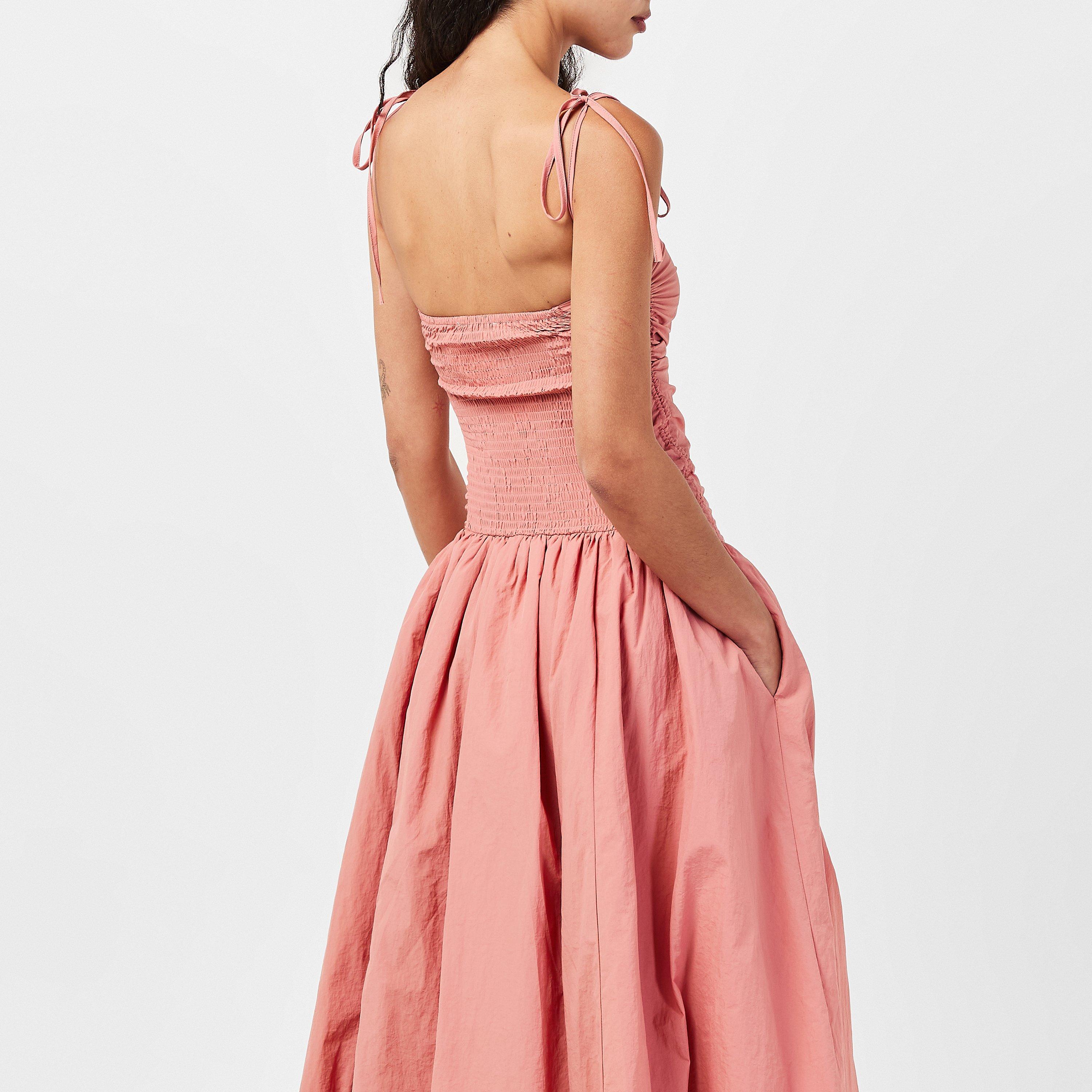 Peach - AmyLynn - Women's Alexa Puffball Peplum Dress - 4