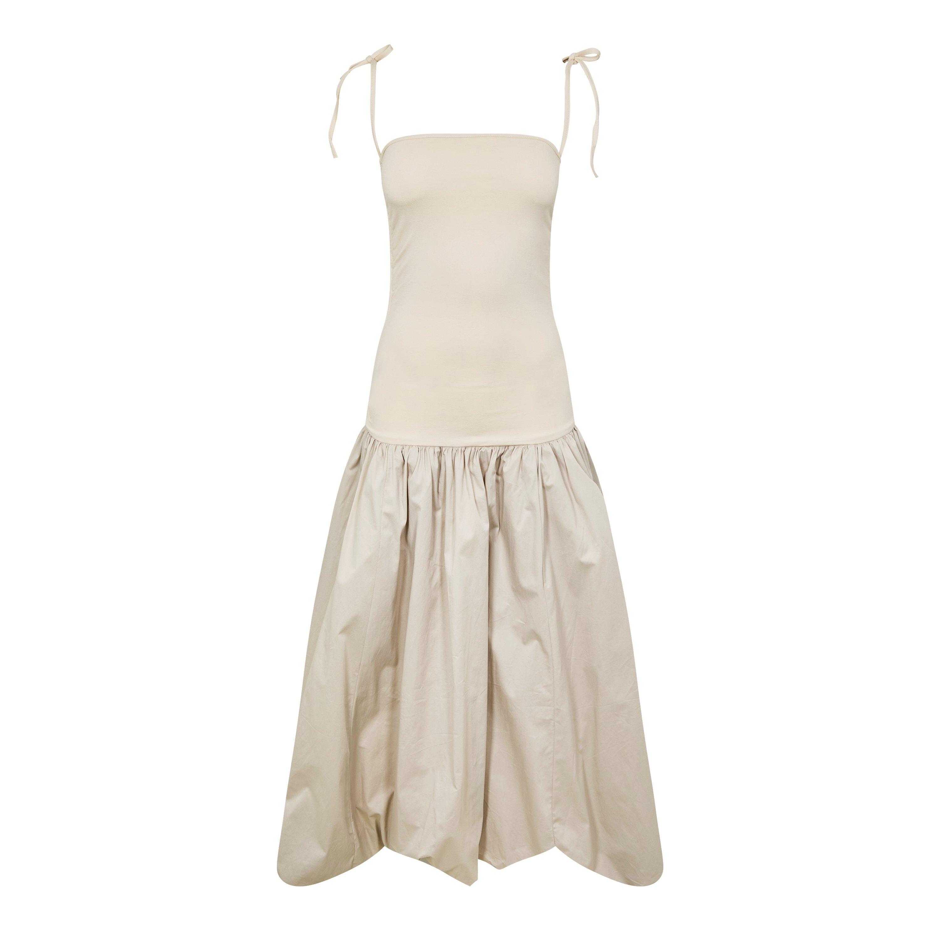 Milk - AmyLynn - Women's Amy Lynn Alexa Shoulder Tie Ultra Mini Peplum Dress - 7