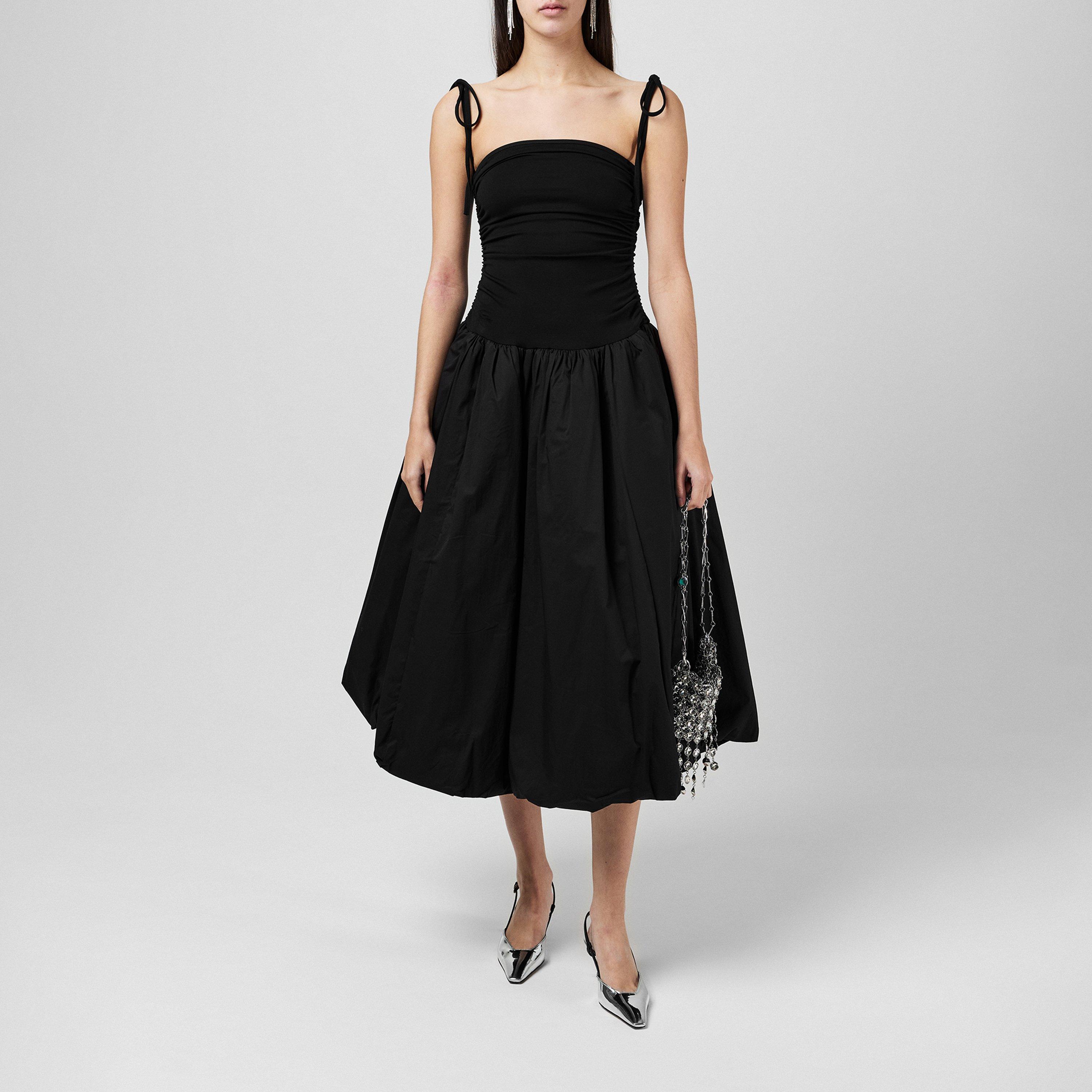 Black - AmyLynn - Women's Amy Lynn Alexa Shoulder Tie Ultra Mini Peplum Dress - 3