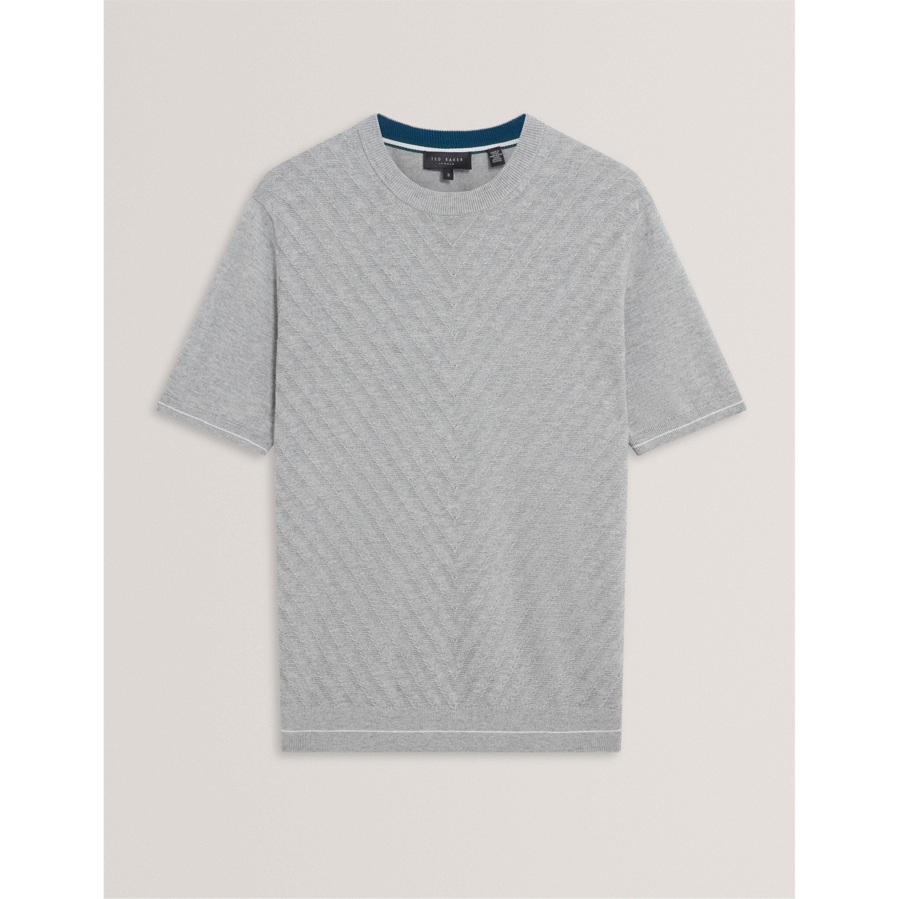 Ted Baker Men's Stitch Knitted Top - Lt-Grey - Size 2XL (6)