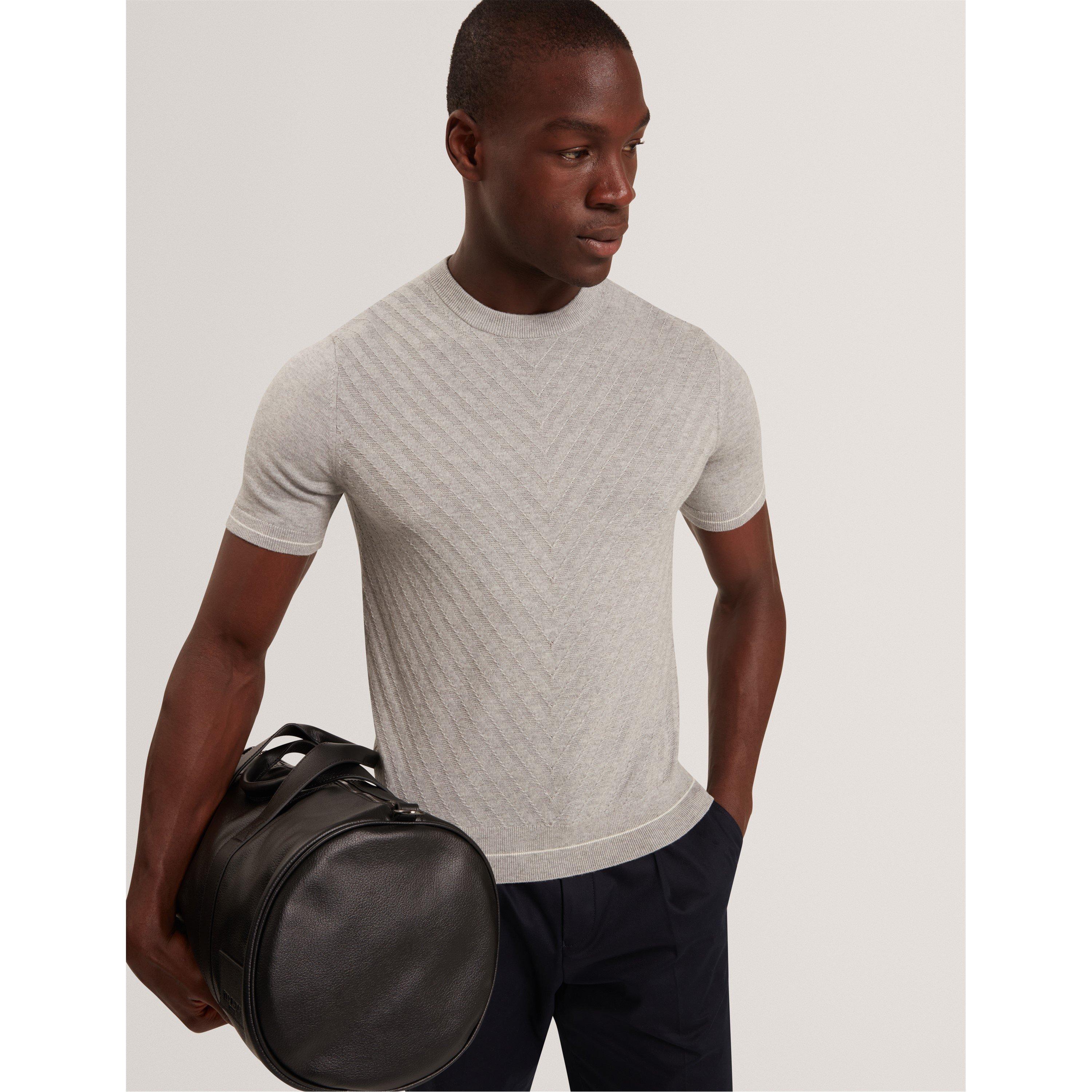 Lt-Grey - Ted Baker - Ted Stitch Tshirt Sn61 - 2