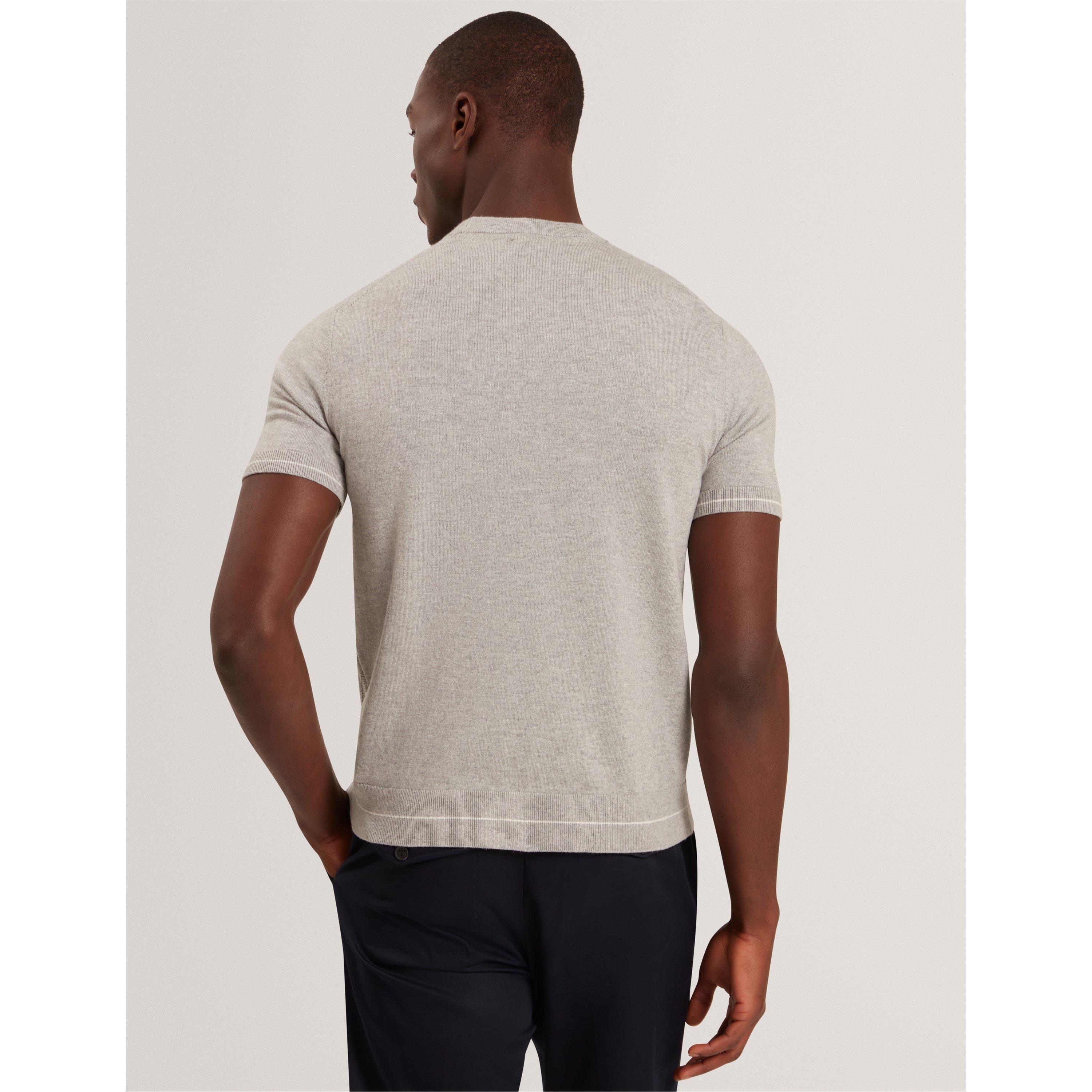 Lt-Grey - Ted Baker - Ted Stitch Tshirt Sn61 - 3