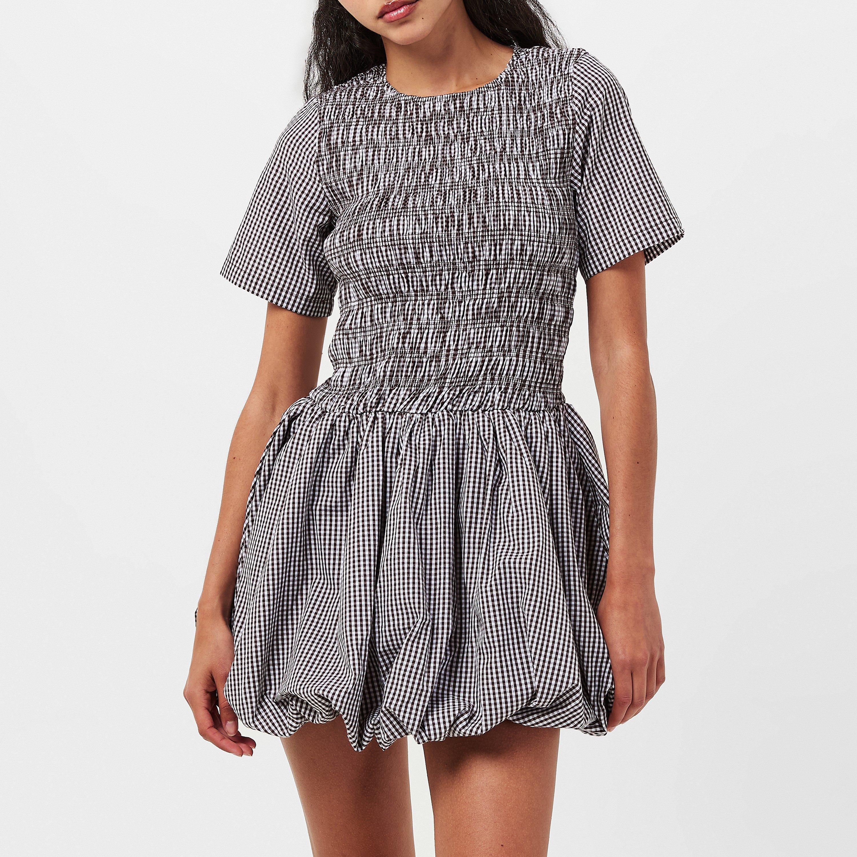 Brown Check - AmyLynn - Women's Elenor Mini Dress - 3