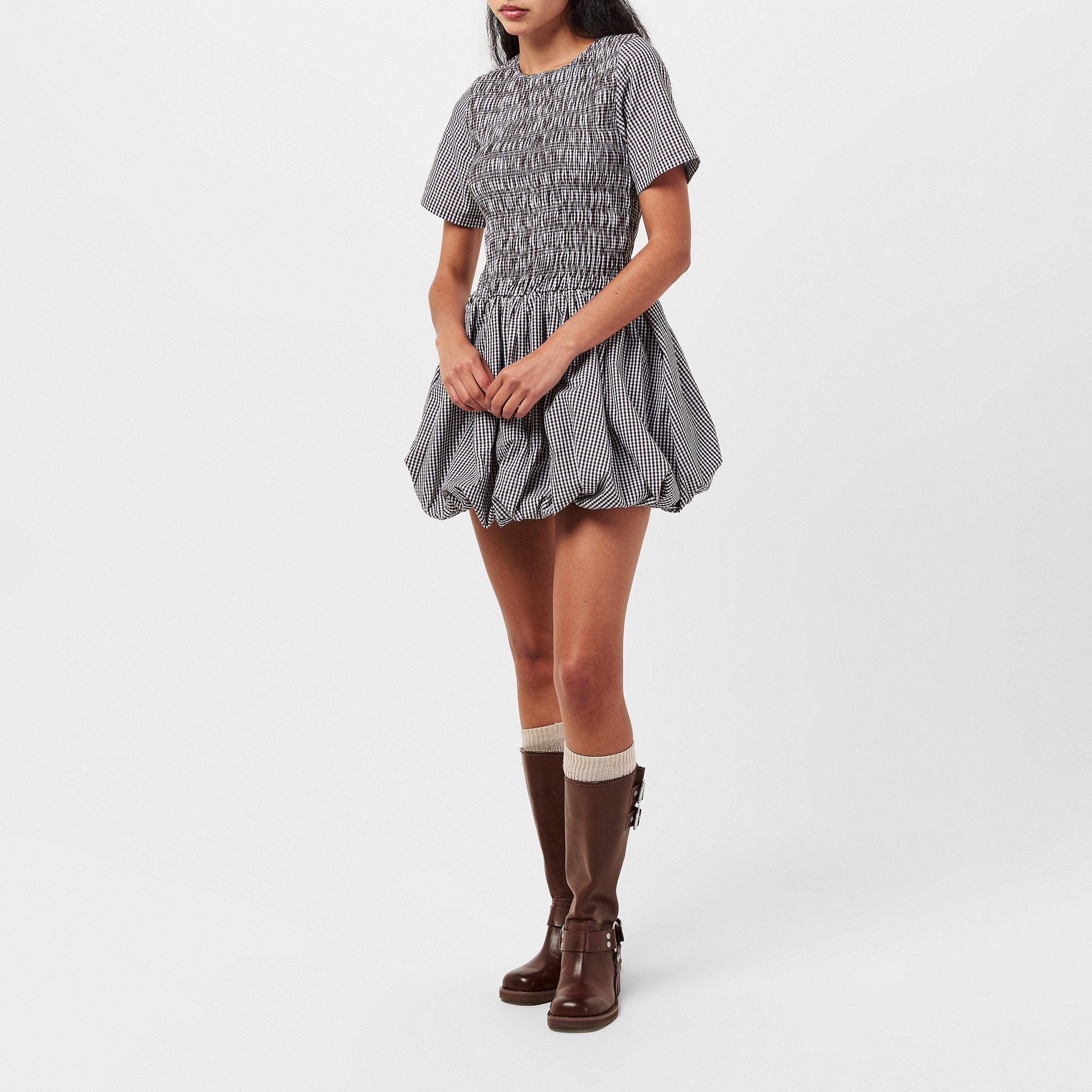 Brown Check - AmyLynn - Women's Elenor Mini Dress - 6