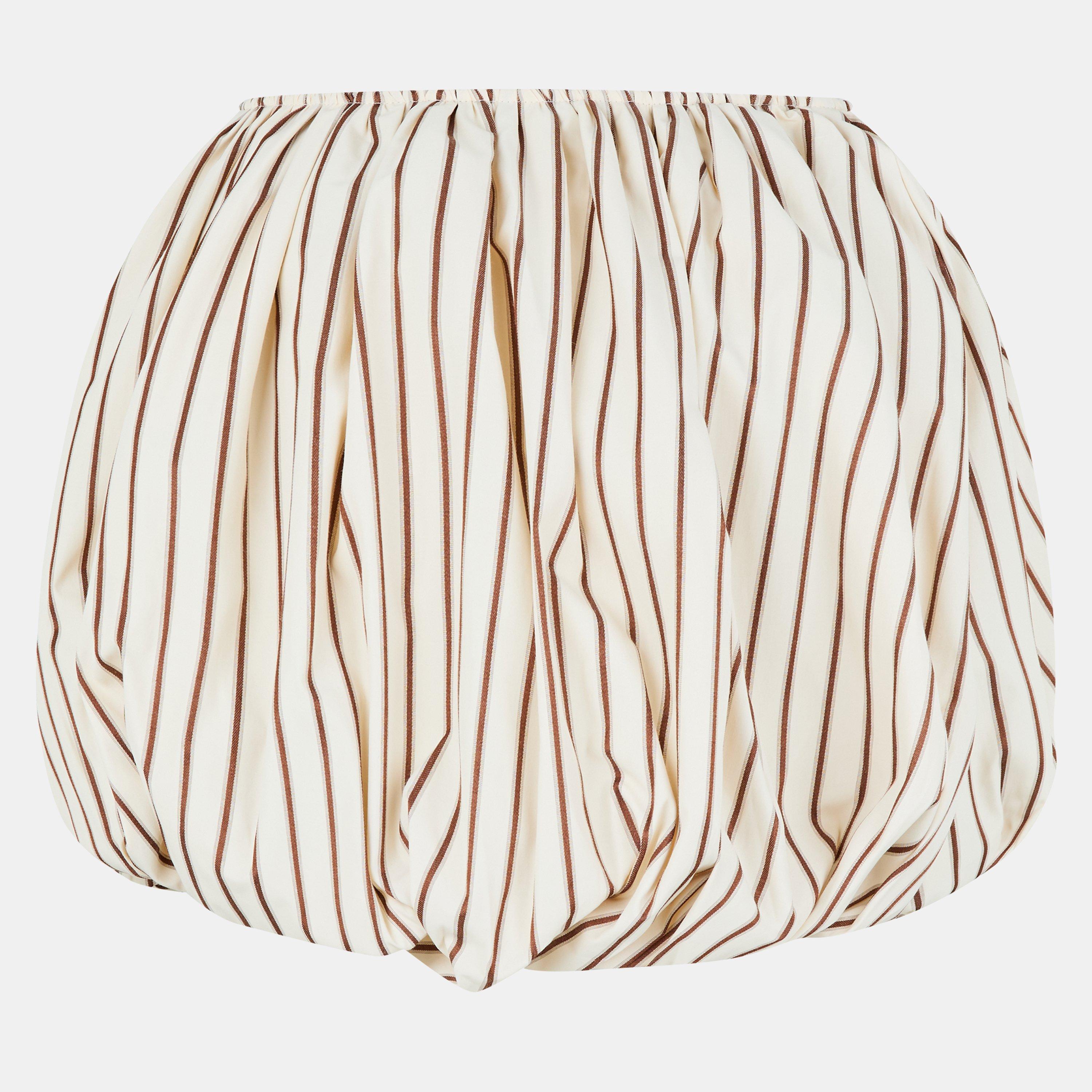 Beige Stripe - AmyLynn - Women's Claudia Balloon Skirt - 2